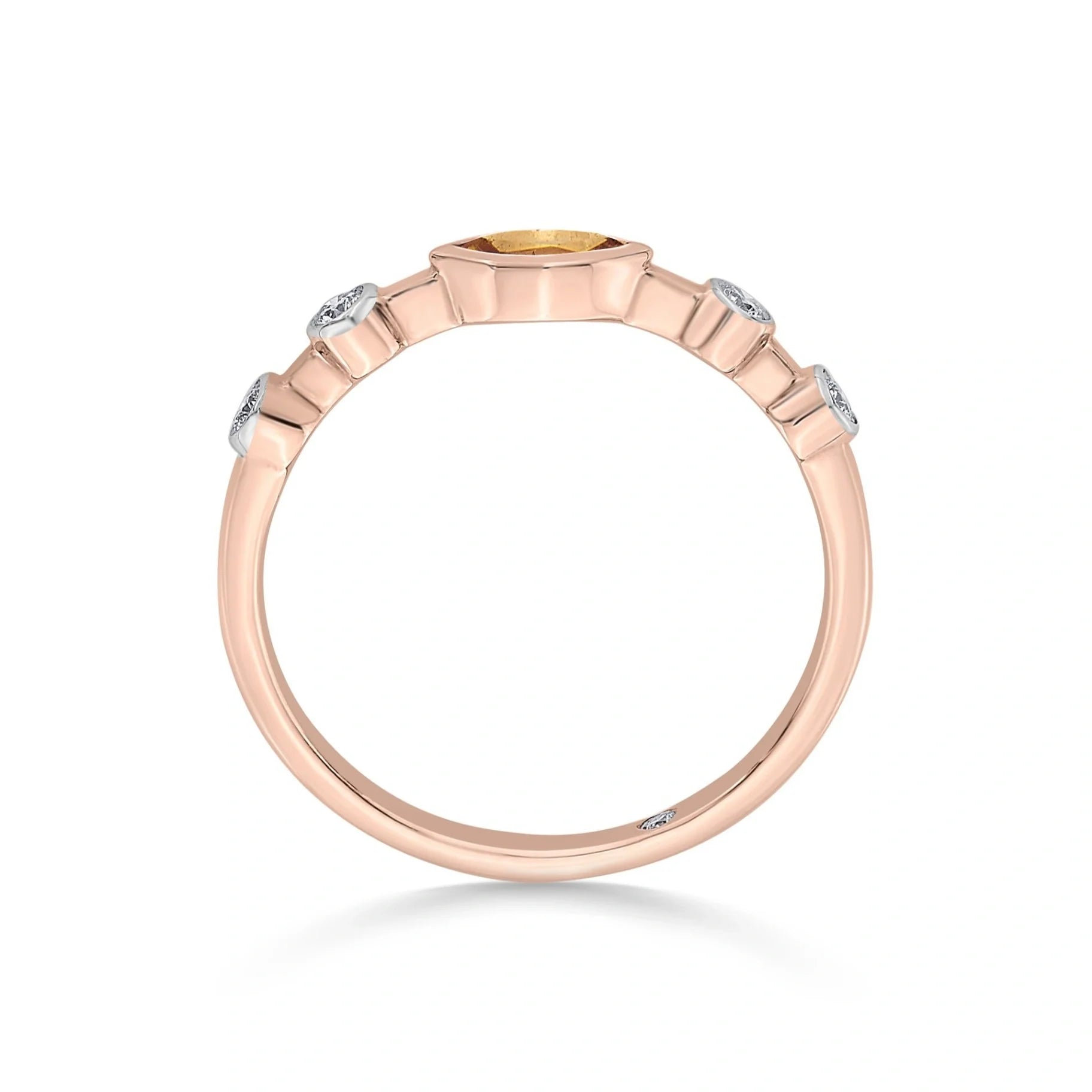 Color Pop Starlight Orbit Ring in Citrine - Zen Diamond India