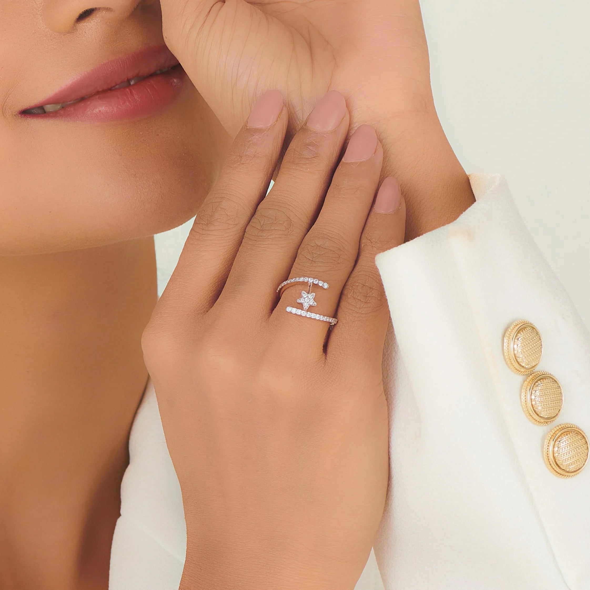 Boujee Marquise Overlap Ring - Zen Diamond India