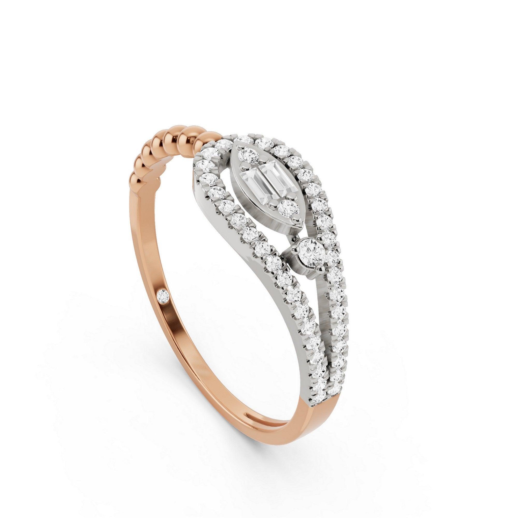 Boujee Marquise overlap Ring