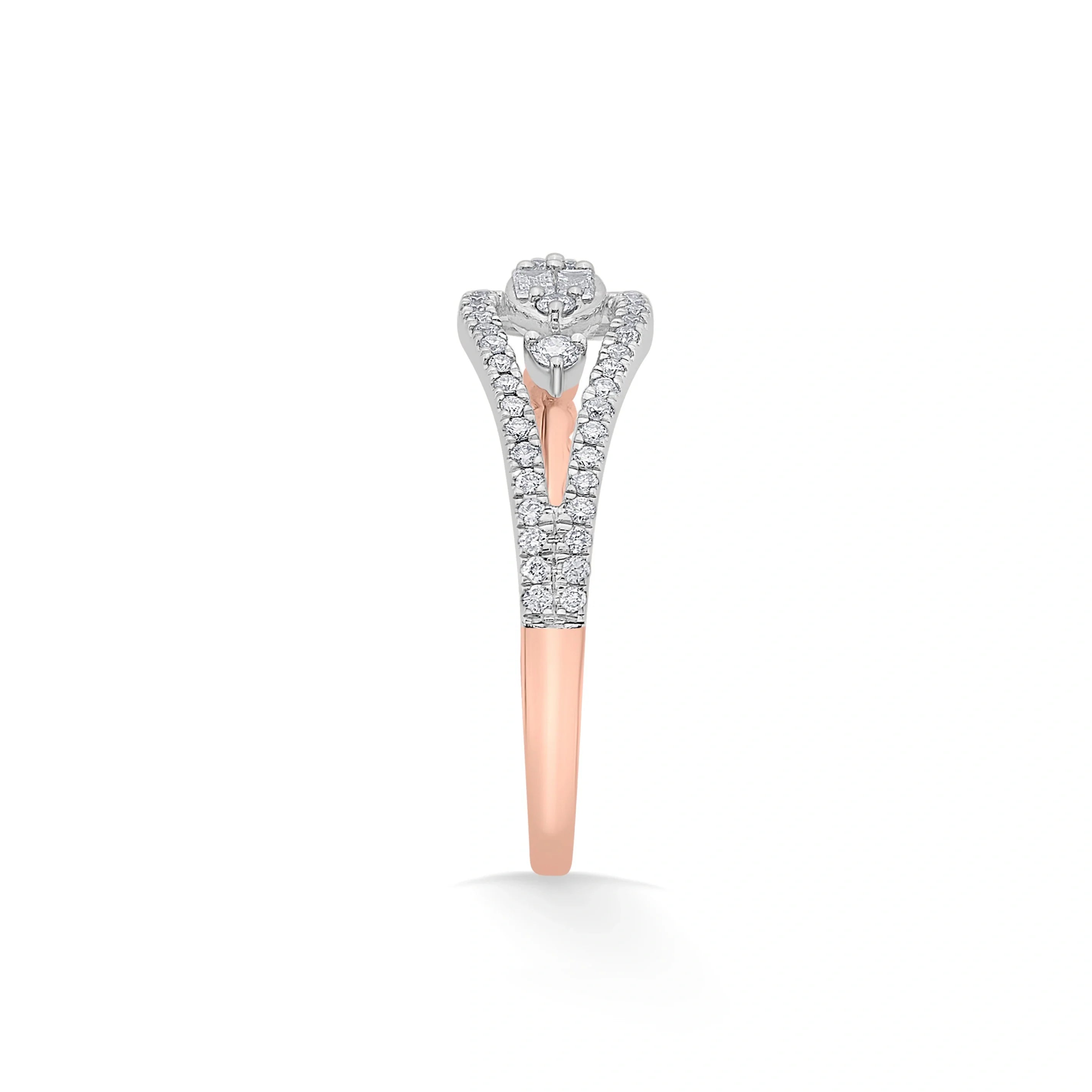 Boujee Drop Overlap Ring - Zen Diamond India