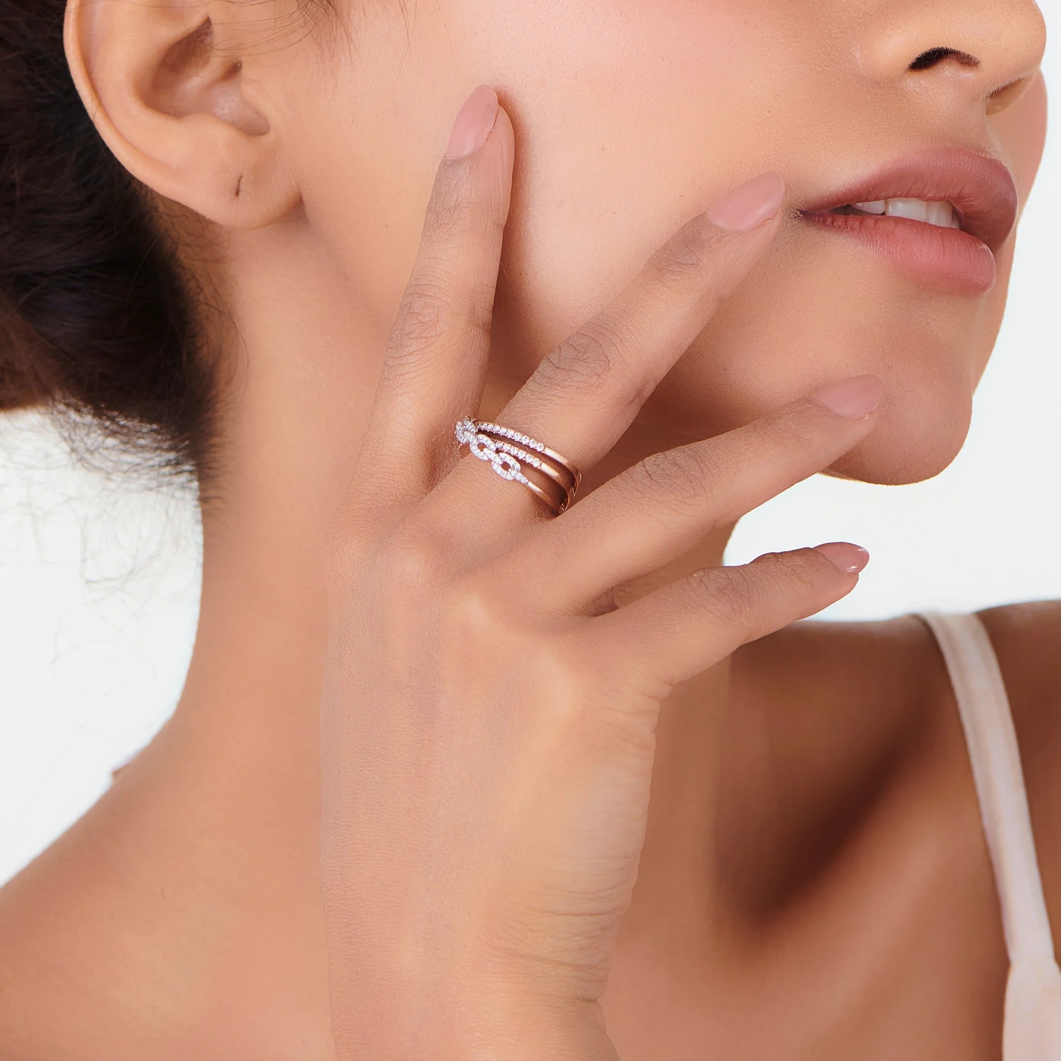 Cuban Crown Sync Wave Ring