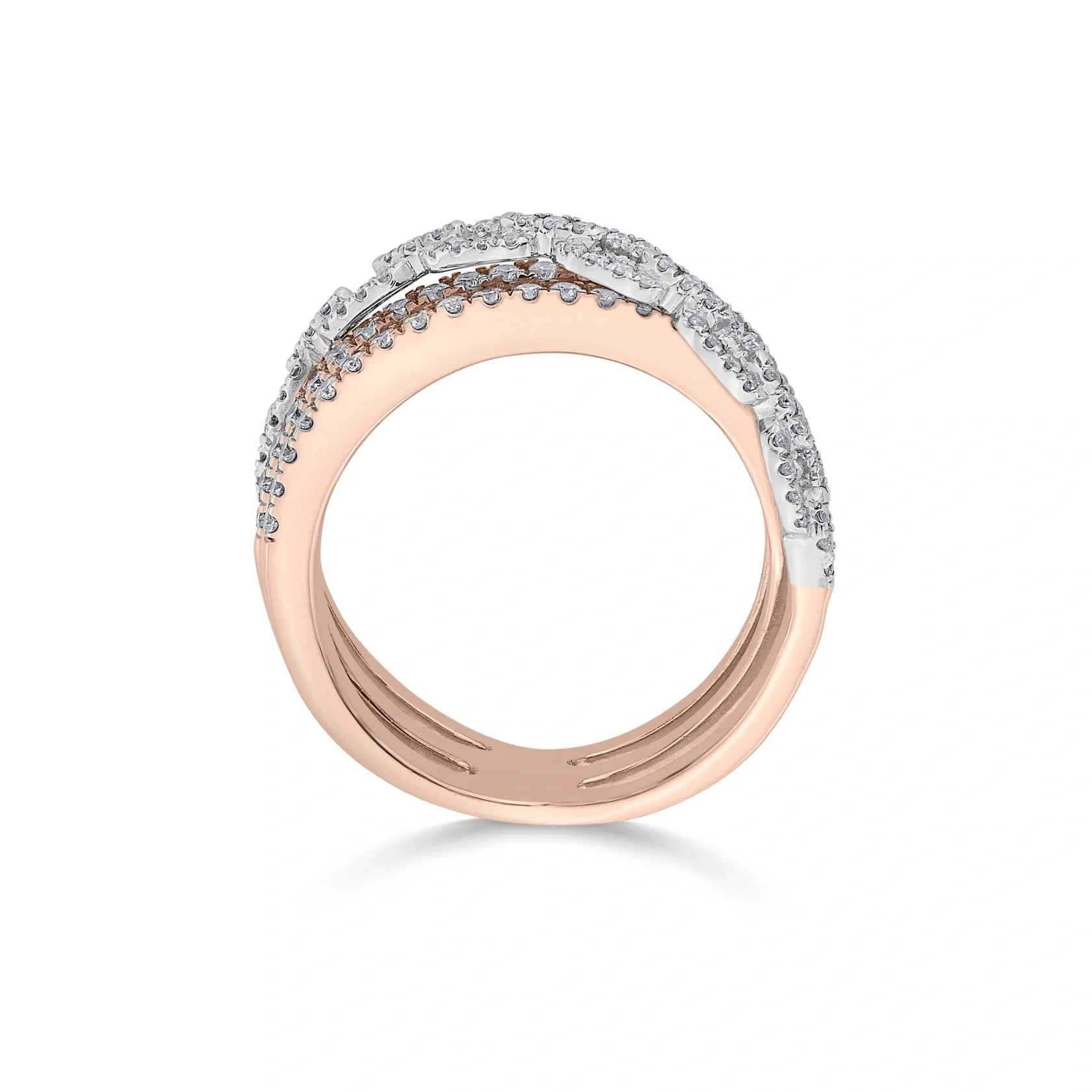 Cuban Crown Sync Wave Ring