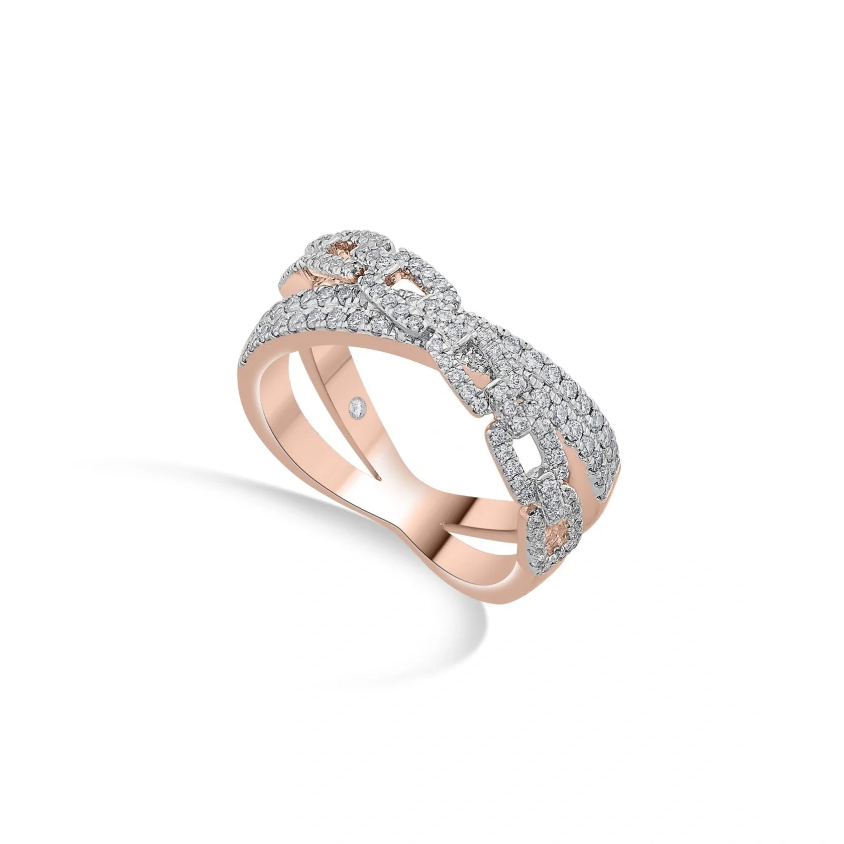 Cuban Celeste Chain Bloom Ring - Zen Diamond India