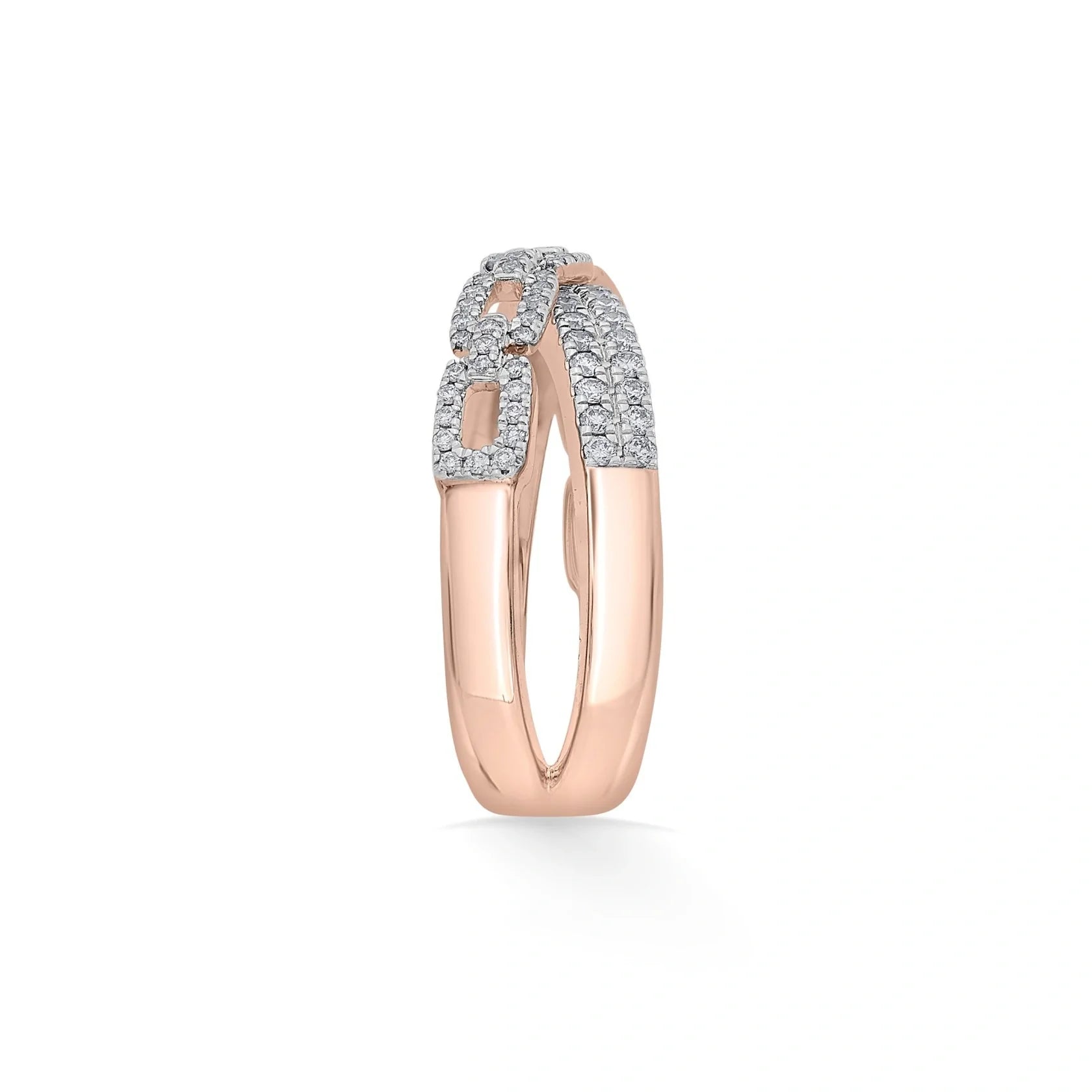 Cuban Celeste Chain Bloom Ring - Zen Diamond India