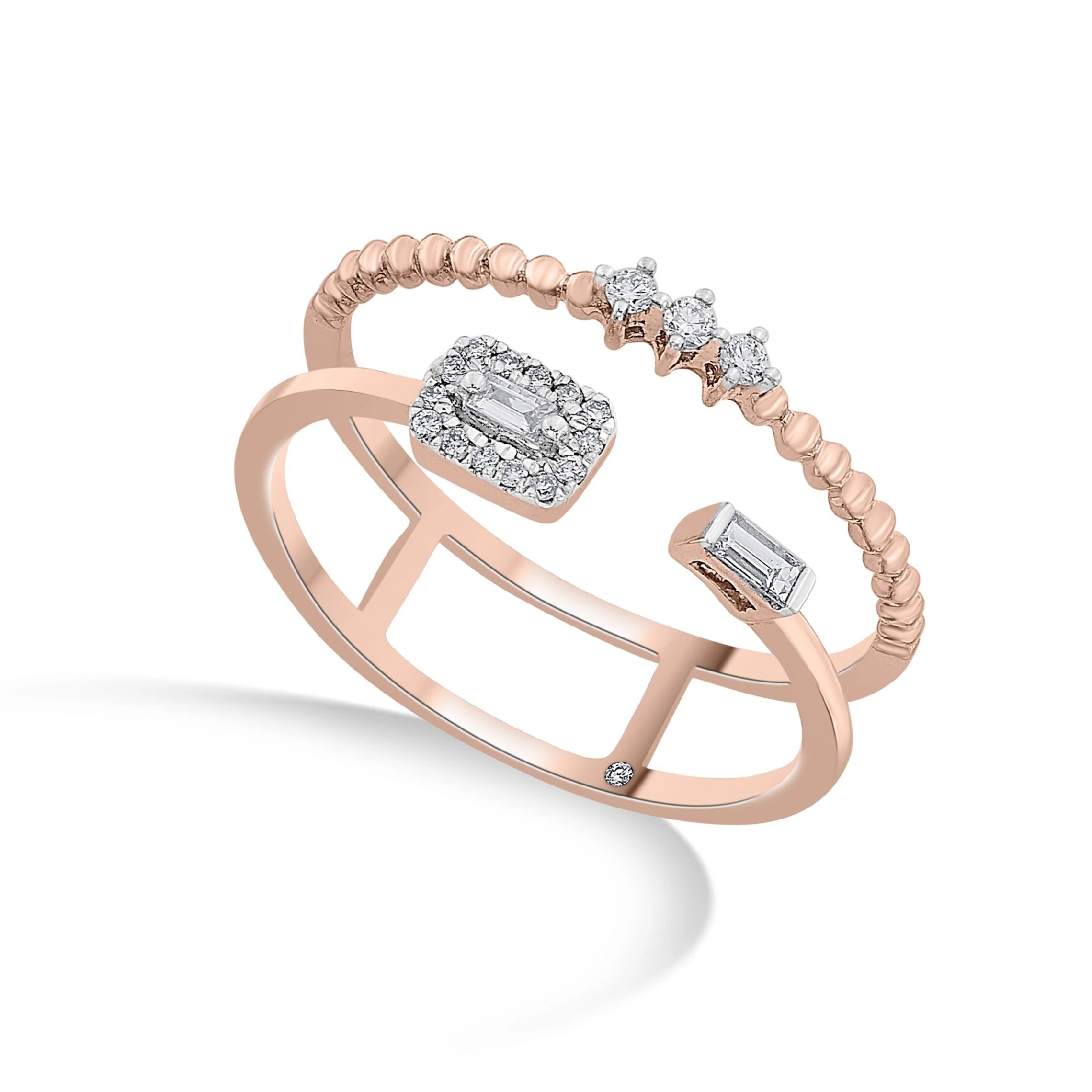 Sassy Radiant Fusion Diamond Charm Ring