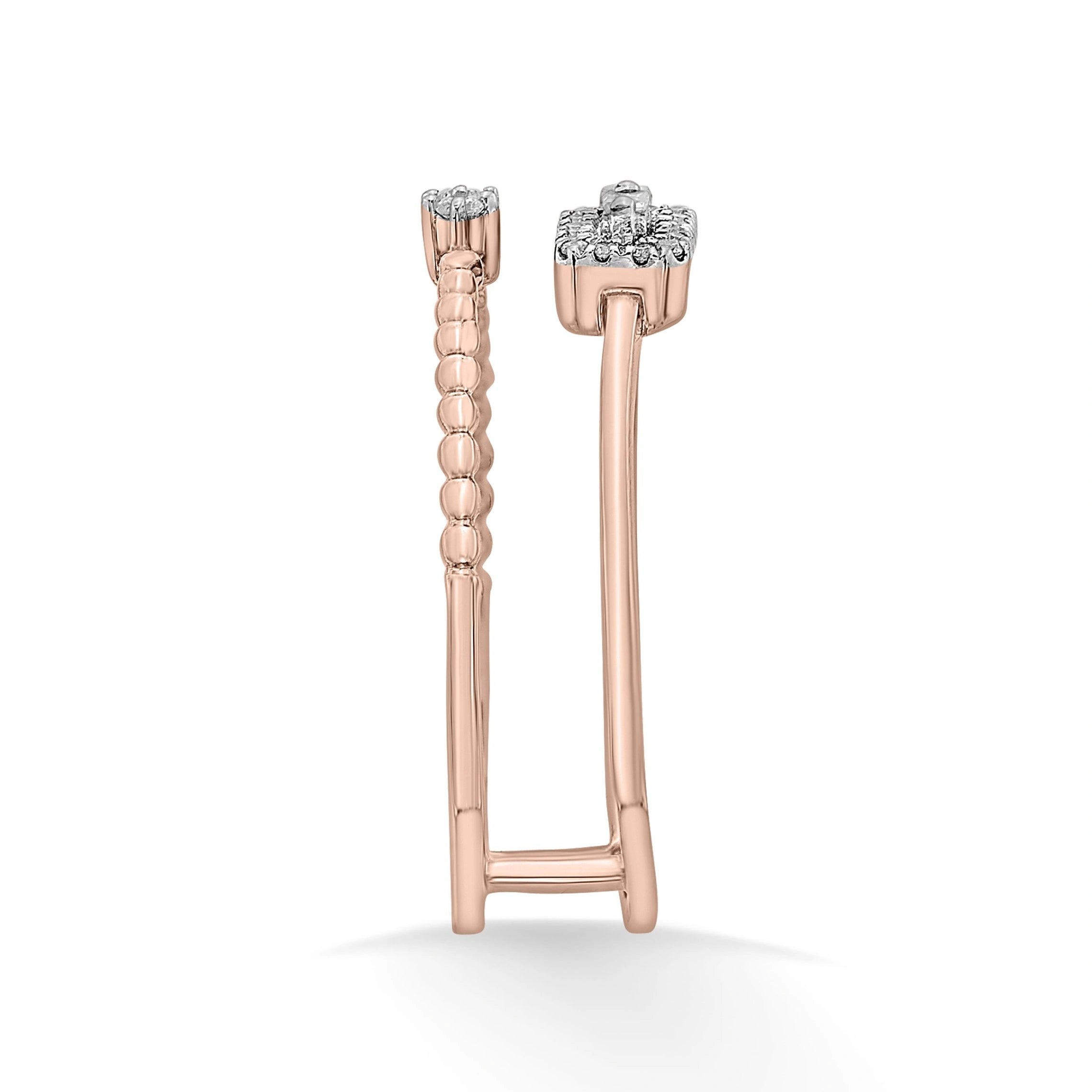 Sassy Radiant Fusion Diamond Charm Ring - Zen Diamond India