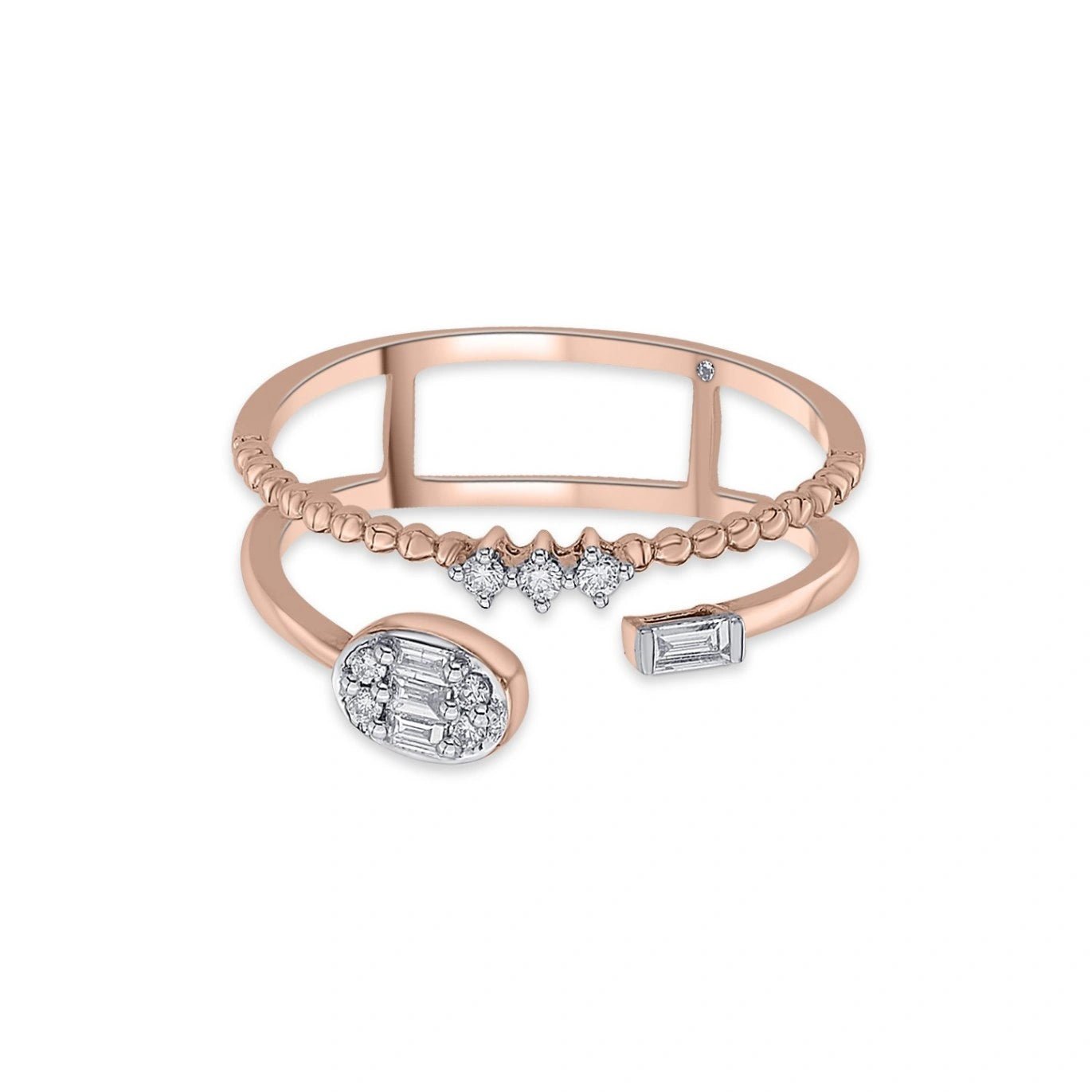 Sassy Gleaming Harmony Diamond Luxe Ring - Zen Diamond India