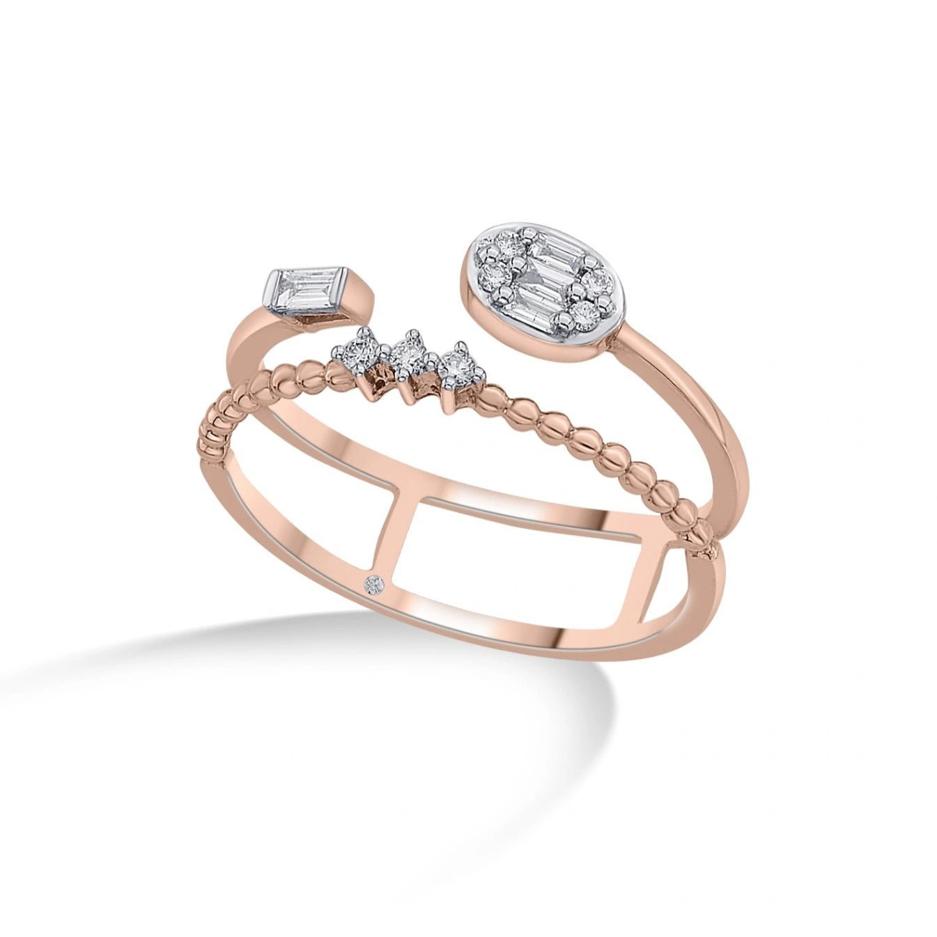 Sassy Gleaming Harmony Diamond Luxe Ring - Zen Diamond India