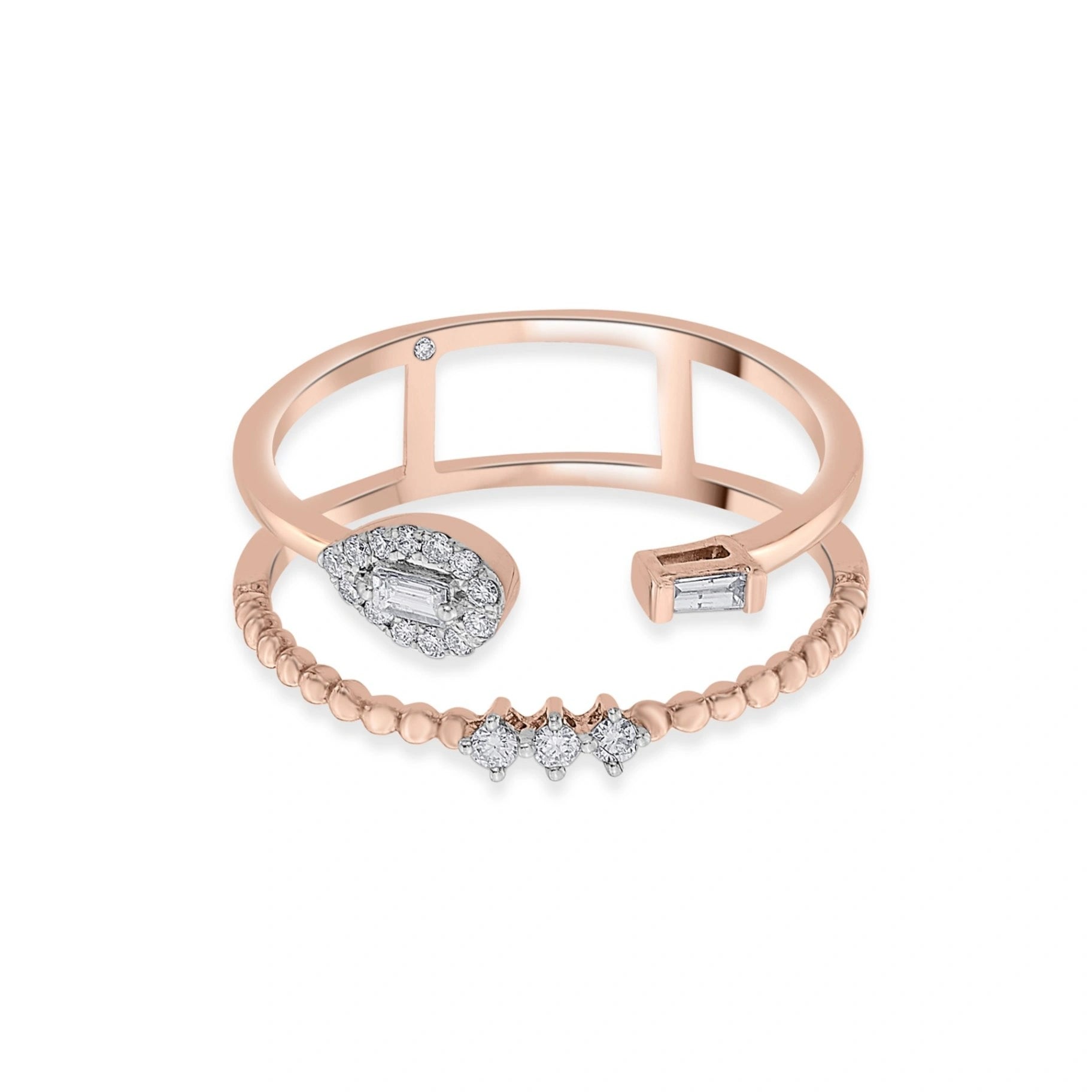 Sassy Twilight Symphony Diamond Fusion Ring - Zen Diamond India
