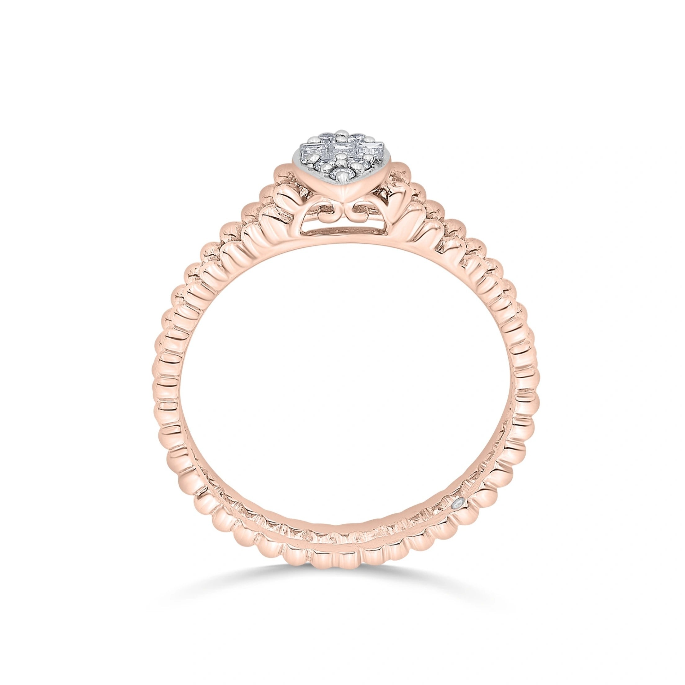 Sassy Glam Teardrop Baguette Bliss Ring - Zen Diamond India
