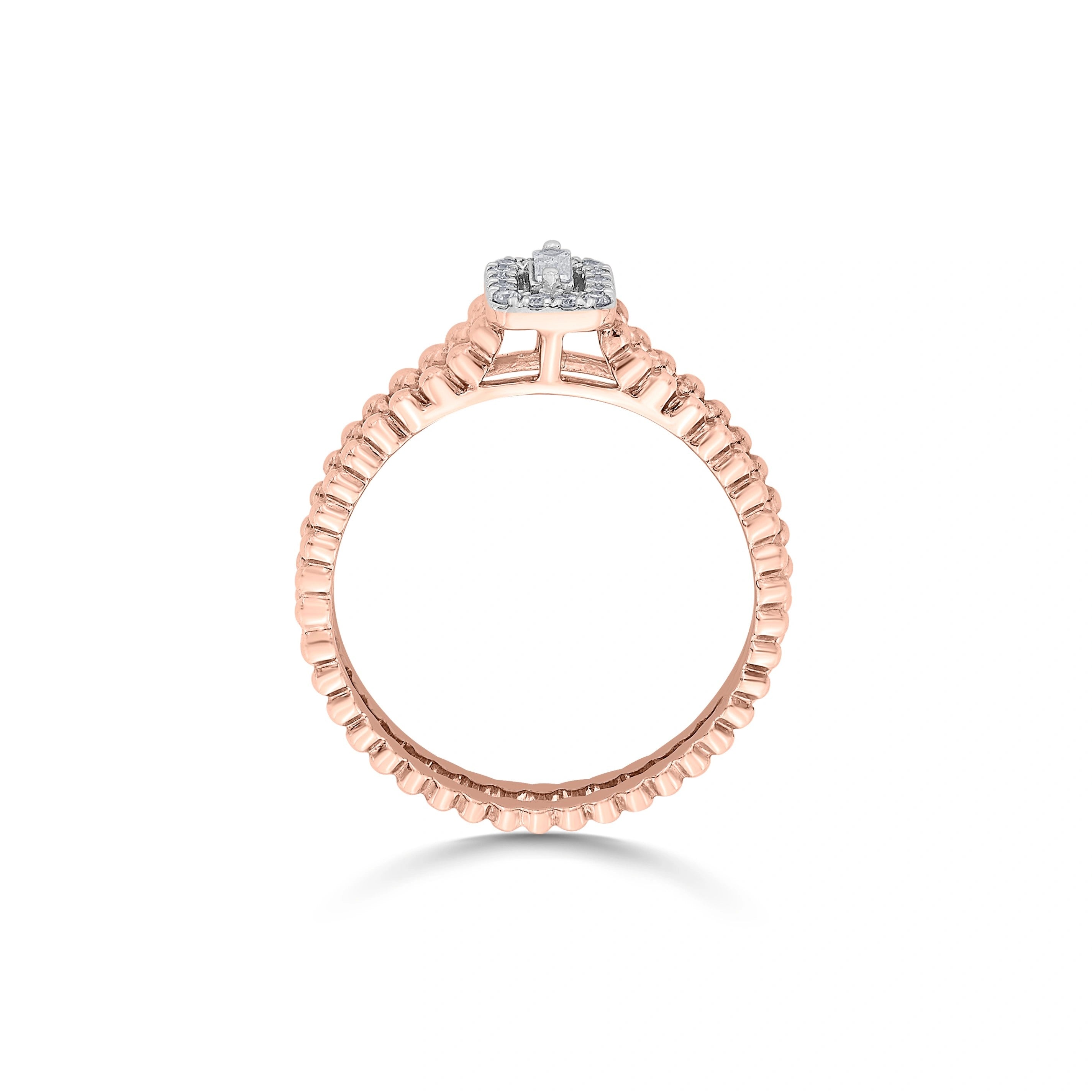 Sassy Radiant Emerald Sparkle Stack Ring - Zen Diamond India