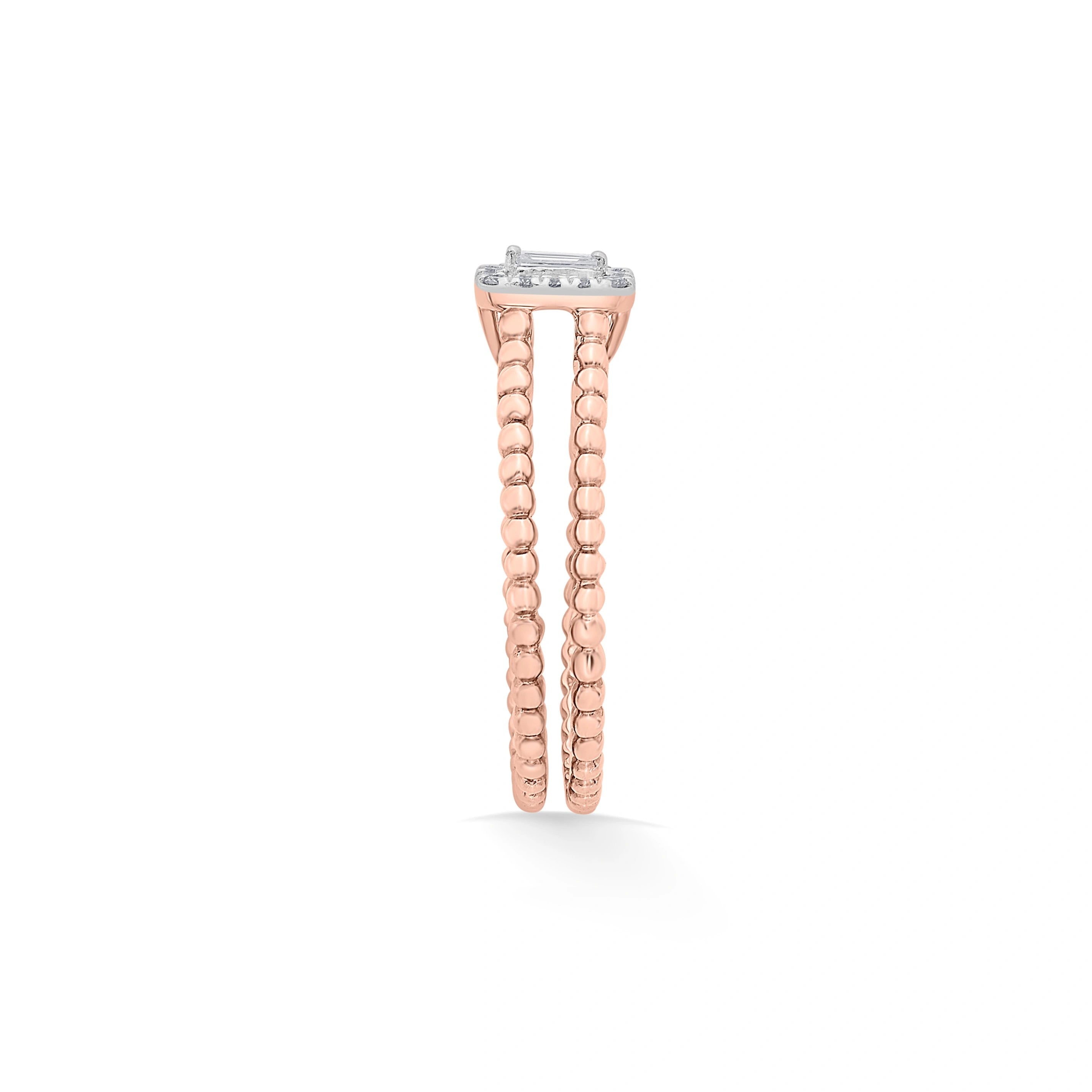 Sassy Radiant Emerald Sparkle Stack Ring - Zen Diamond India