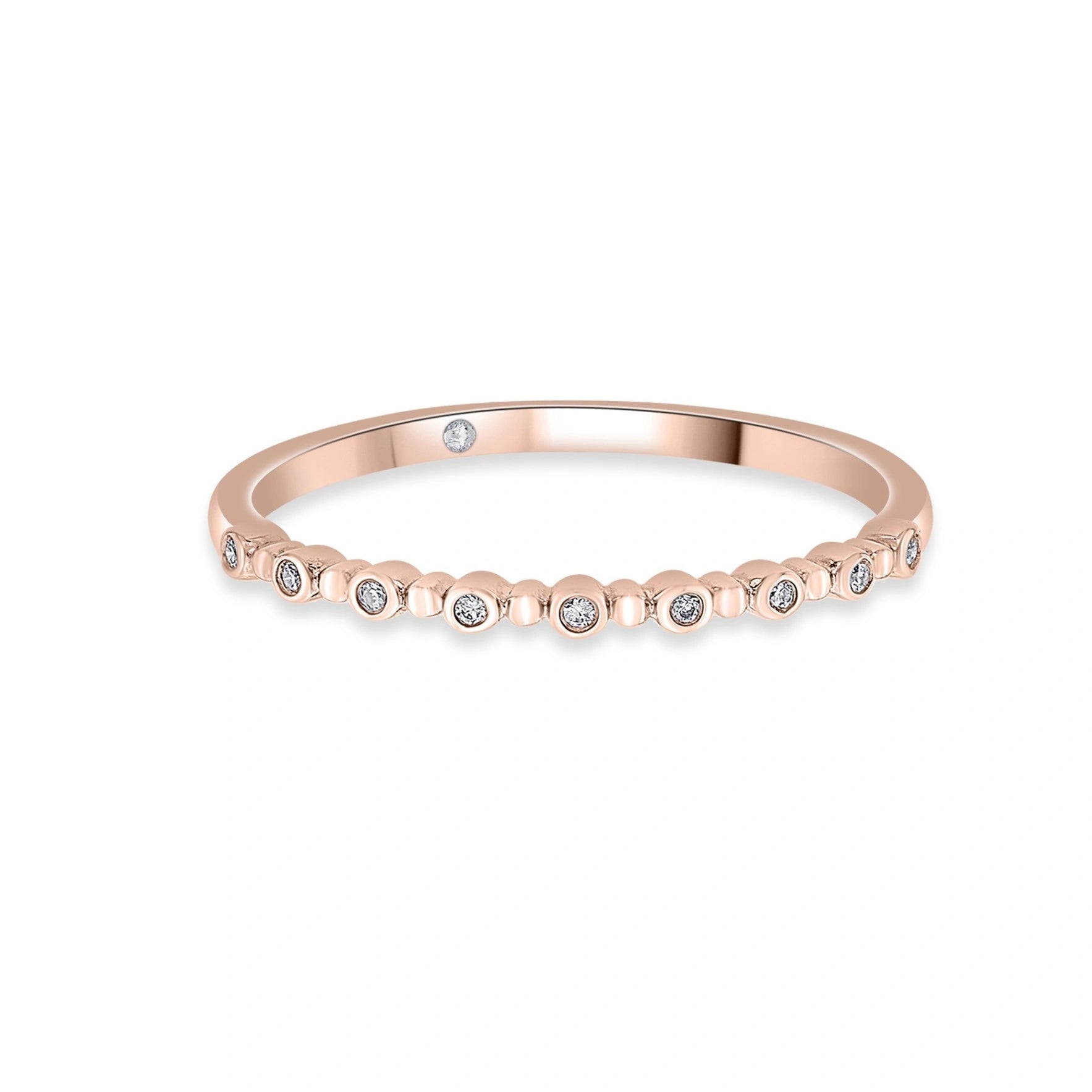 Boujee Rosé Dazzle Bead Luxe Ring - Zen Diamond India