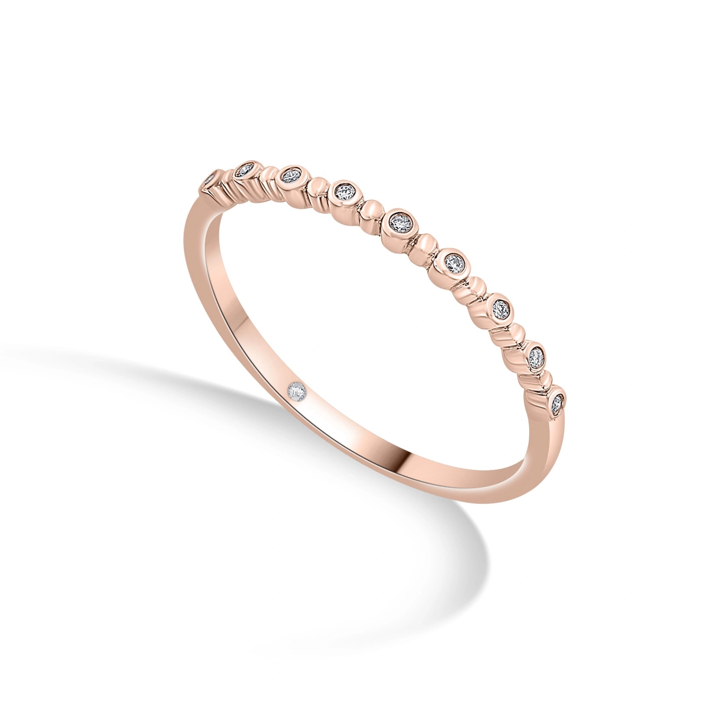 Boujee Rosé Dazzle Bead Luxe Ring - Zen Diamond India