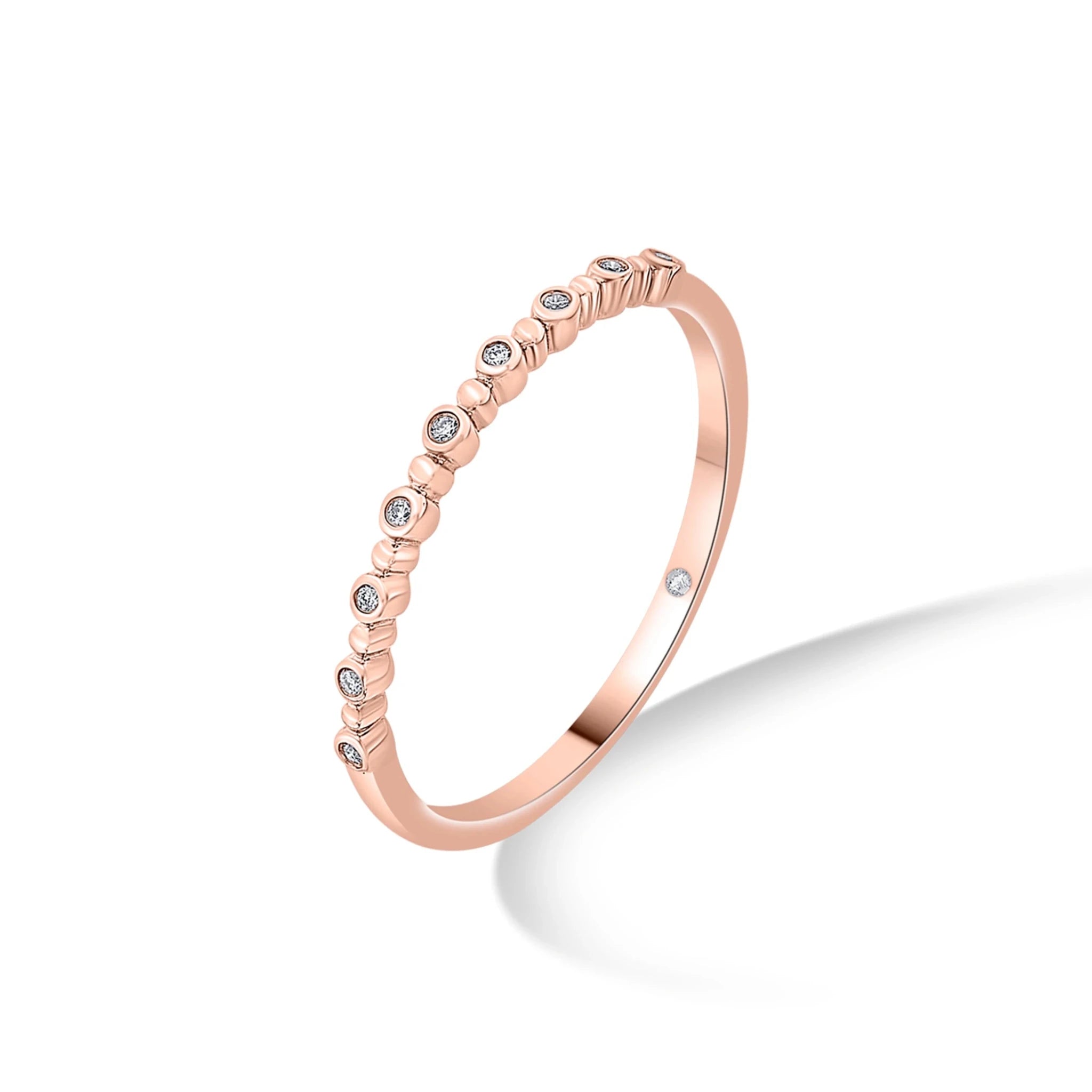 Boujee Rosé Dazzle Bead Luxe Ring - Zen Diamond India