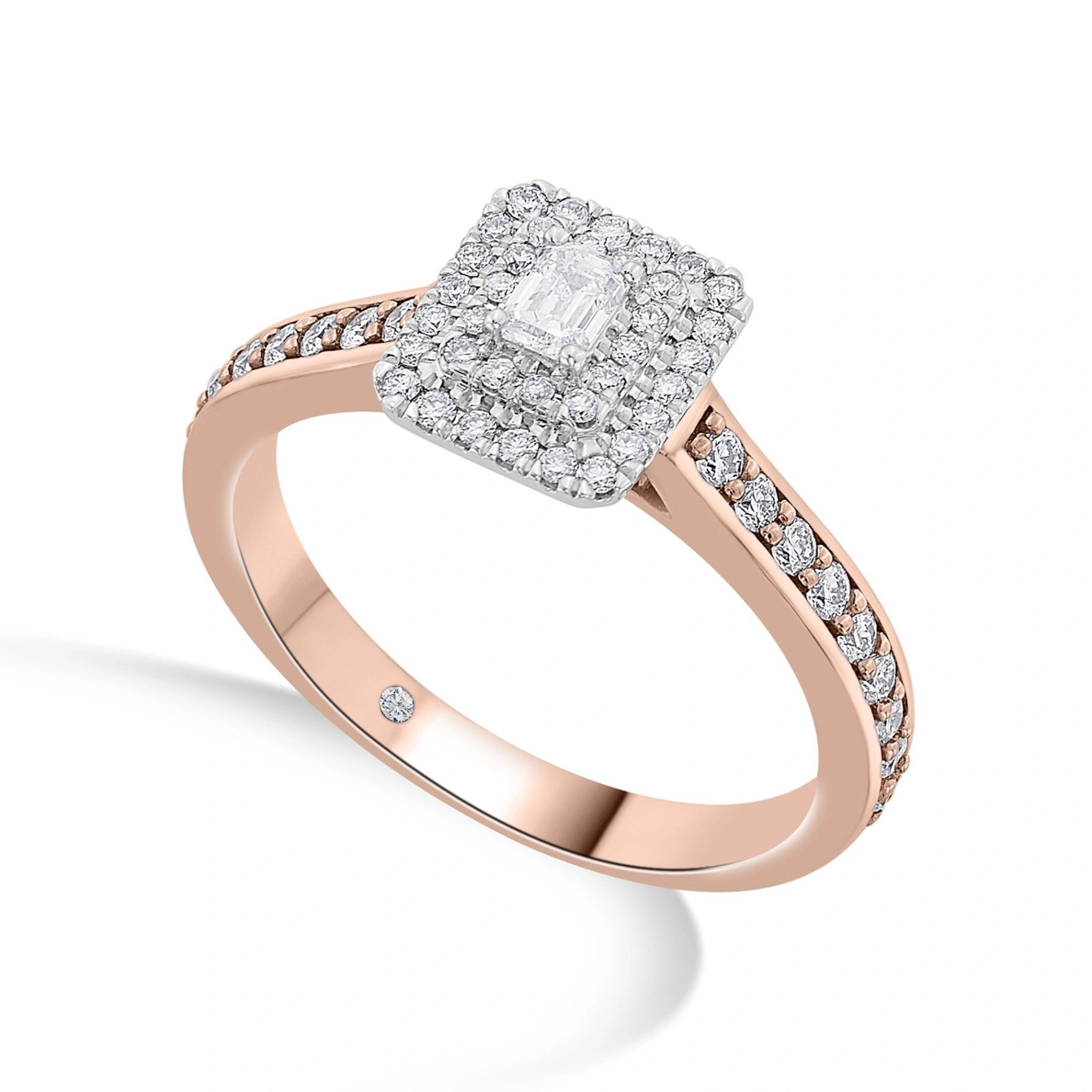 Sassy Dazzling Diva Emerald Halo Ring