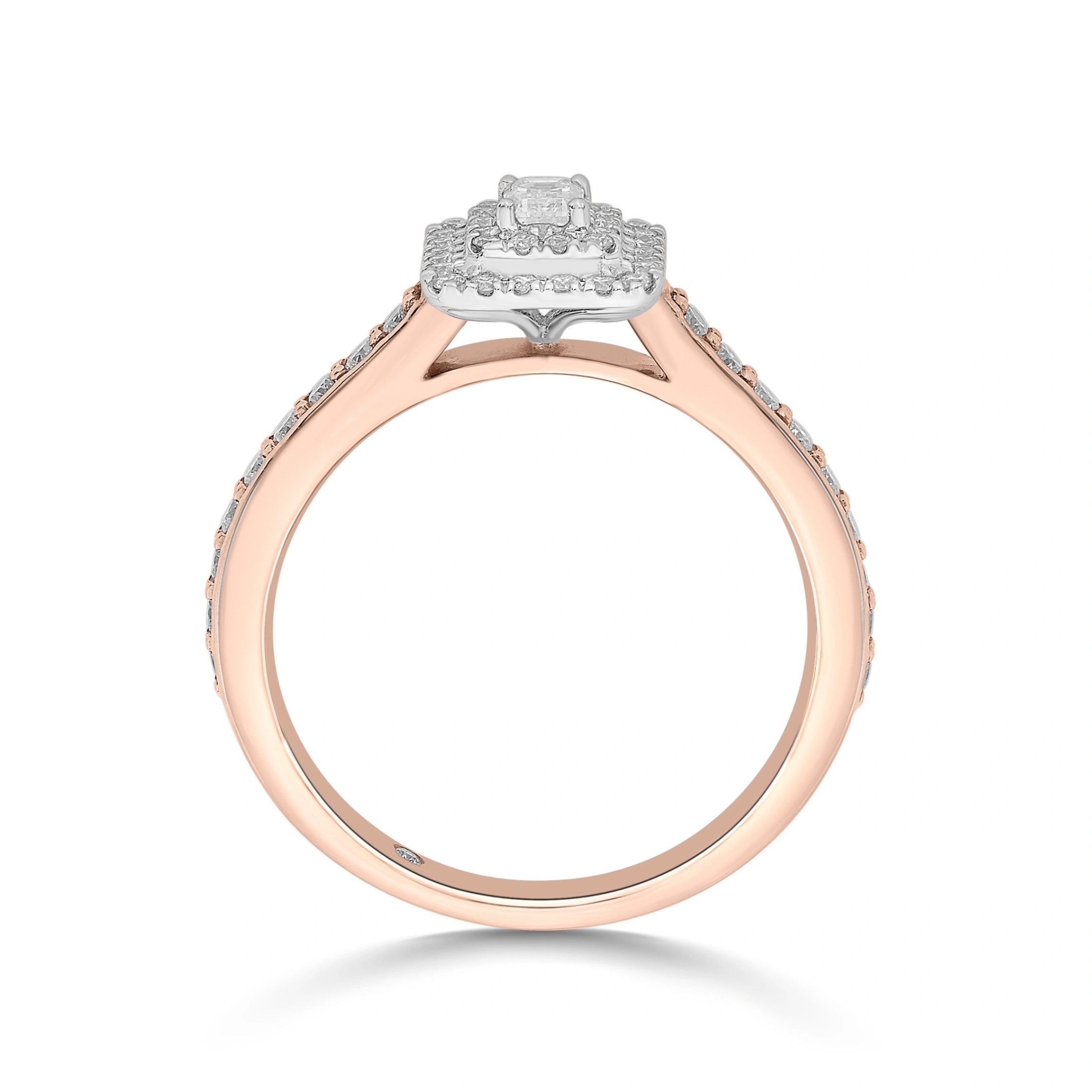 Sassy Dazzling Diva Emerald Halo Ring