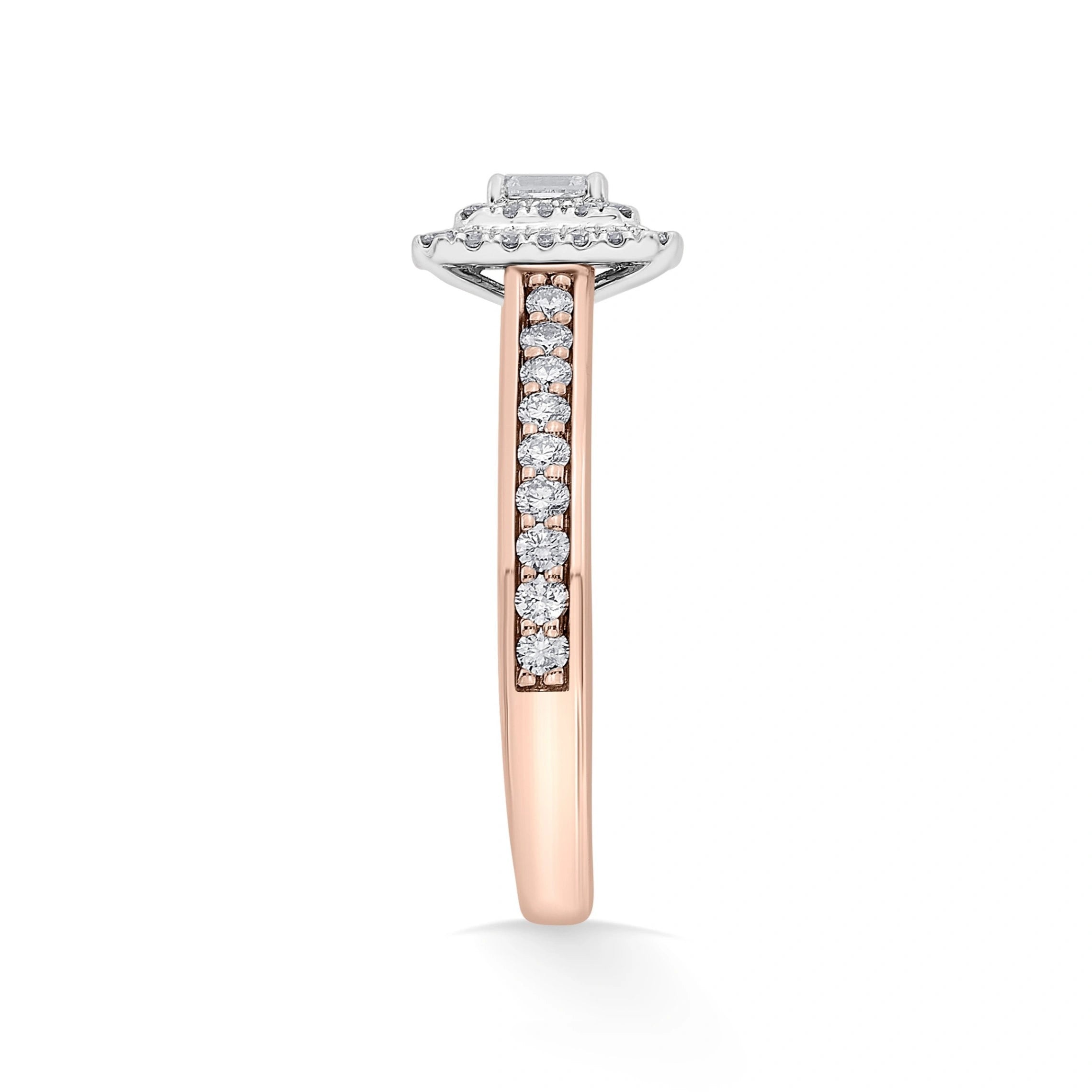 Sassy Dazzling Diva Emerald Halo Ring - Zen Diamond India