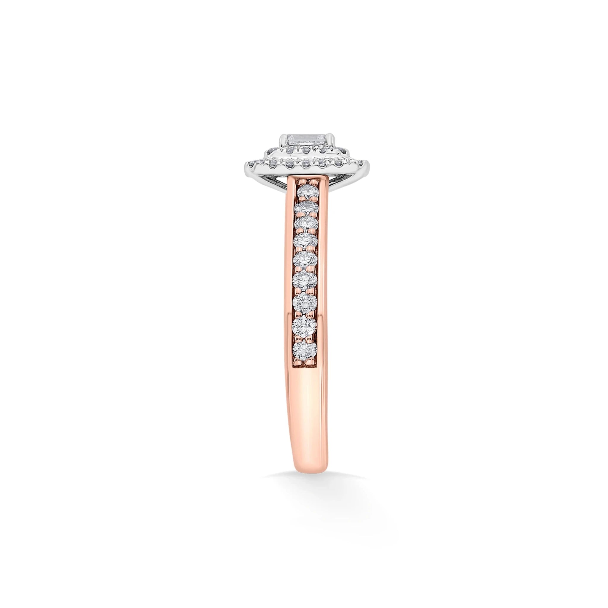 Sassy Dazzling Diva Emerald Halo Ring - Zen Diamond India