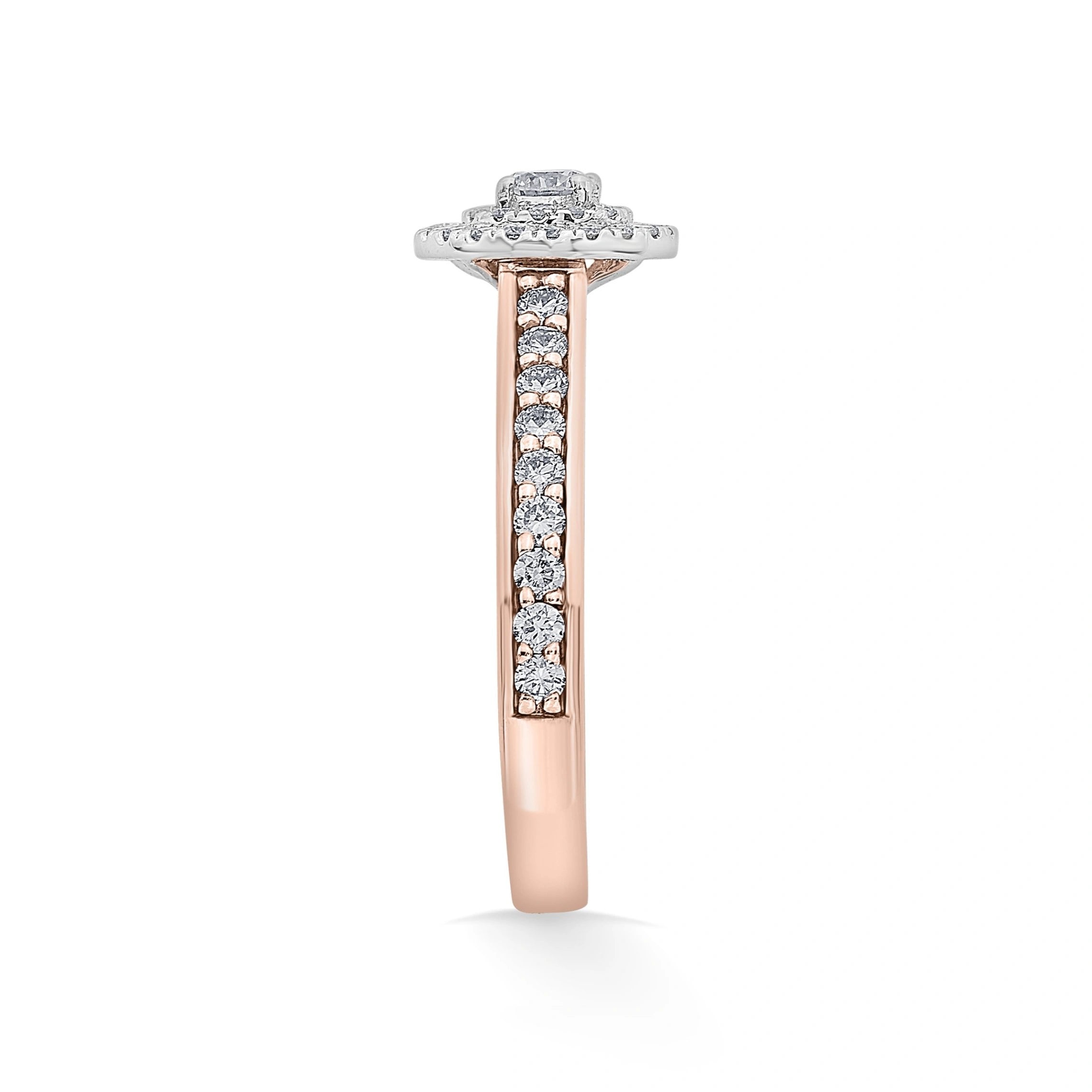Sassy Radiant Halo Bliss Diamond Ring - Zen Diamond India