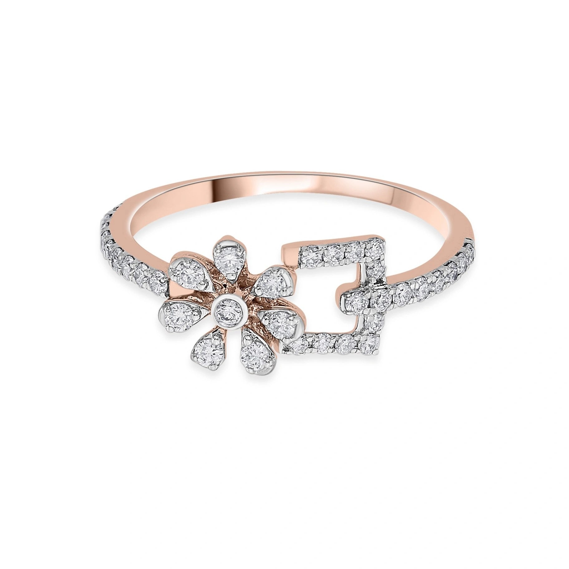 Sassy Petal Charm Diamond Ring