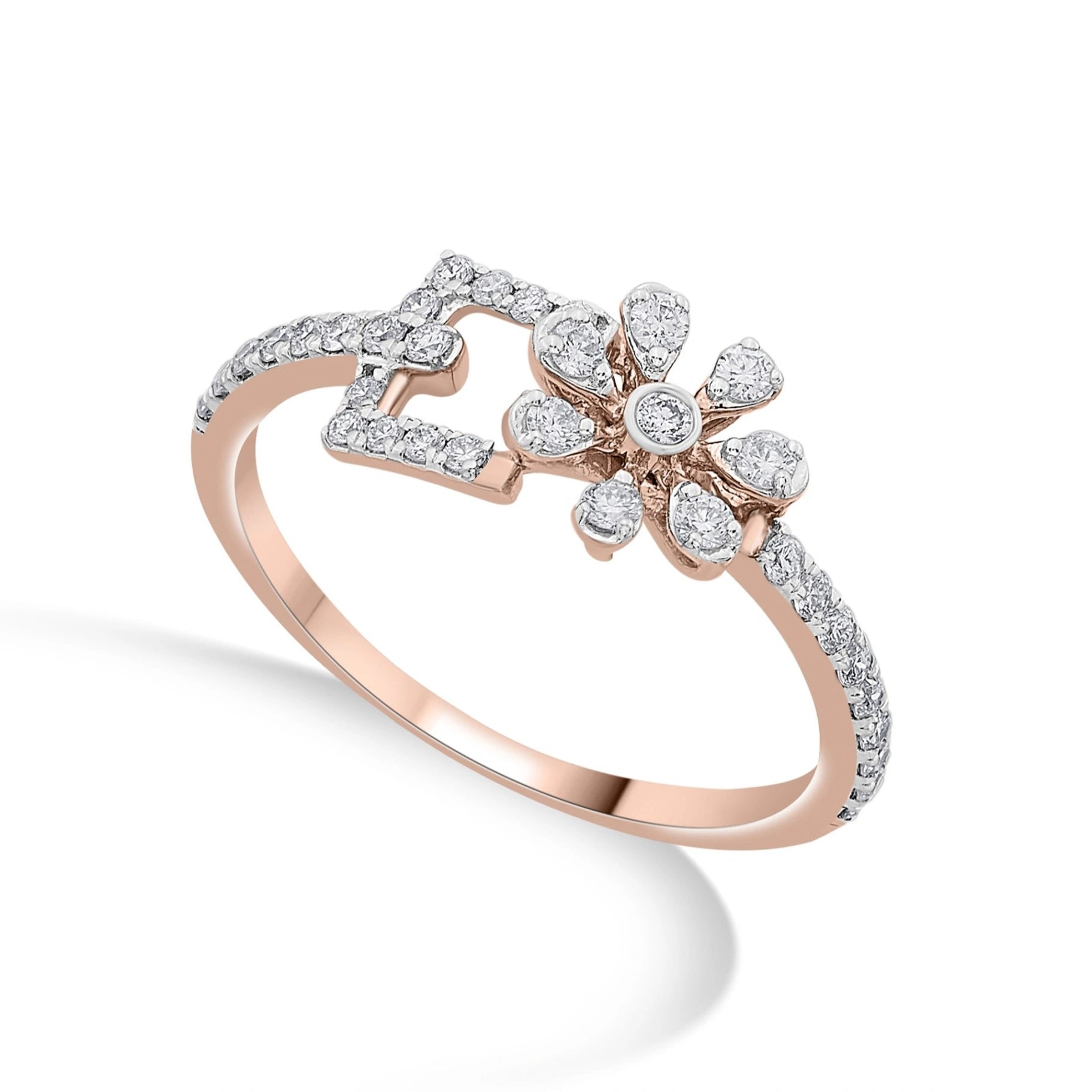 Sassy Petal Charm Diamond Ring