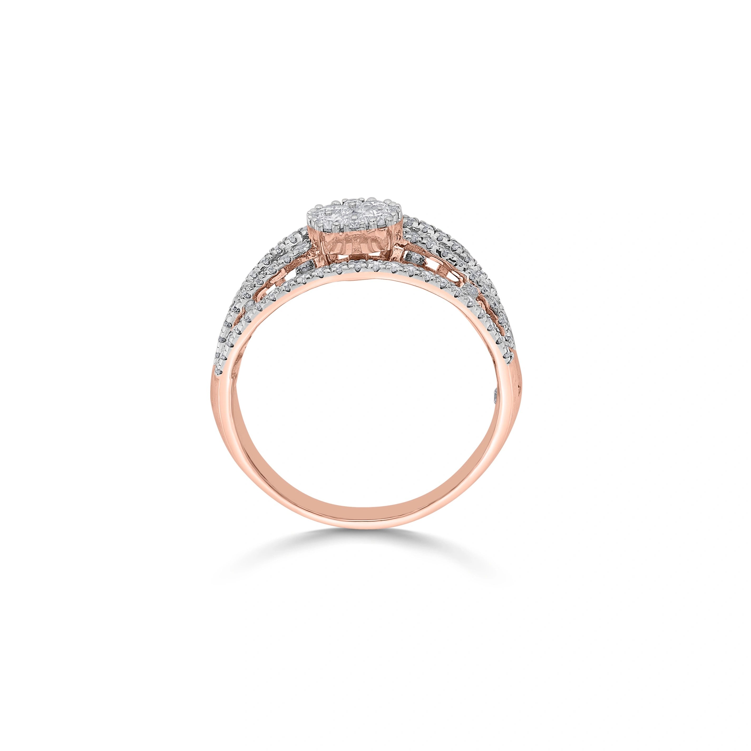 Enchante Sparkling Canopy Diamond Cuff Ring