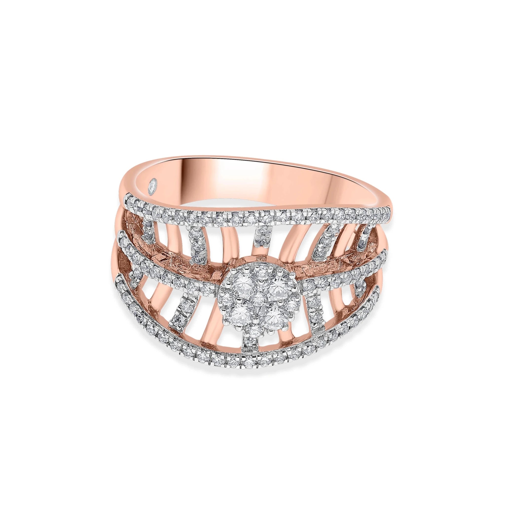 Enchante Sparkling Diamond Grotto Ring - Zen Diamond India