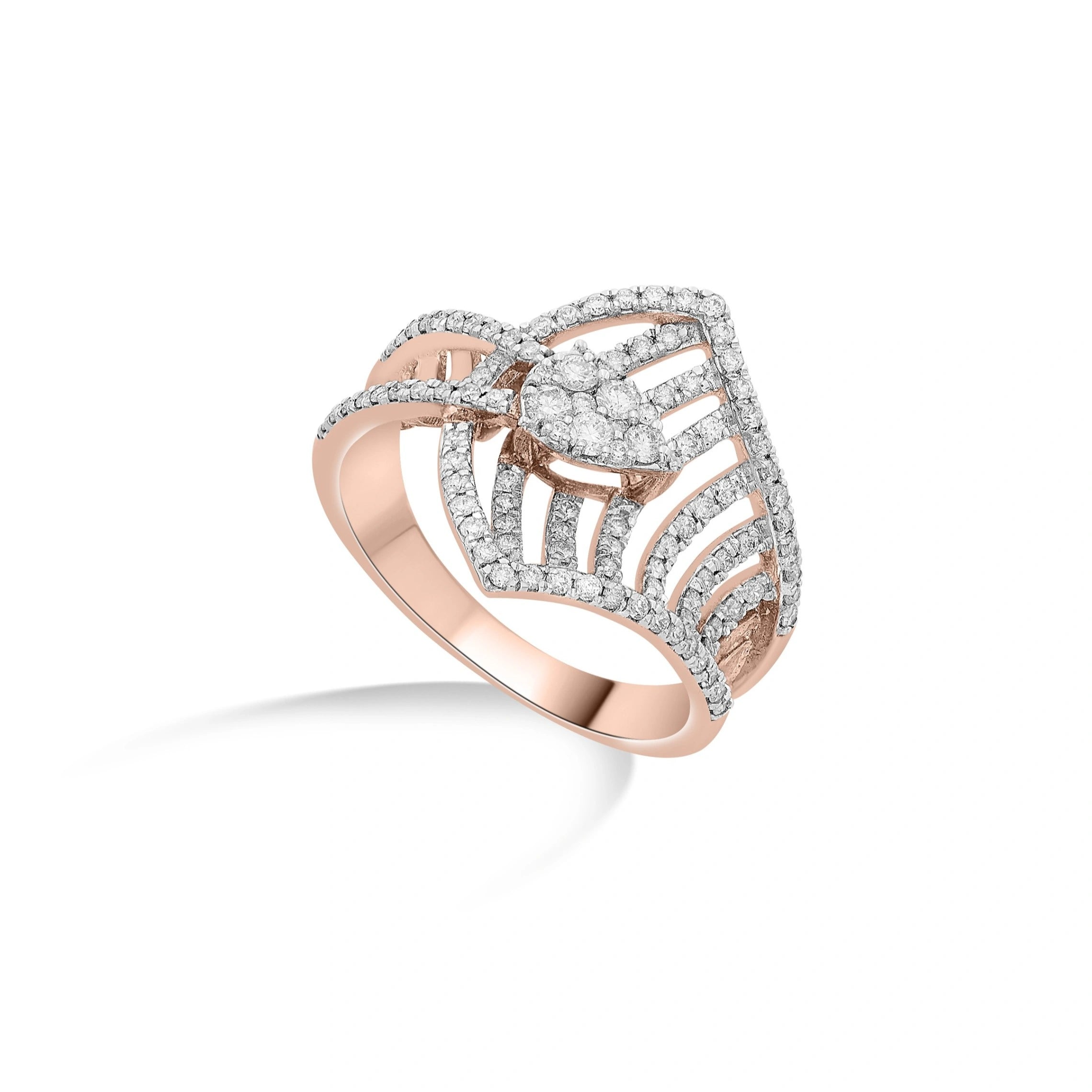 Enchante Grand Diamond Filigree Statement Ring