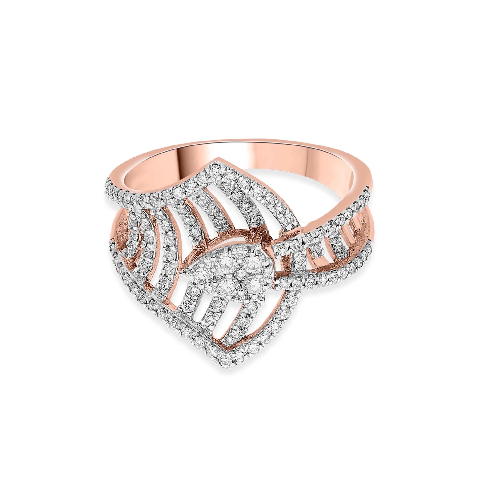 Enchante Grand Diamond Filigree Statement Ring - Zen Diamond India