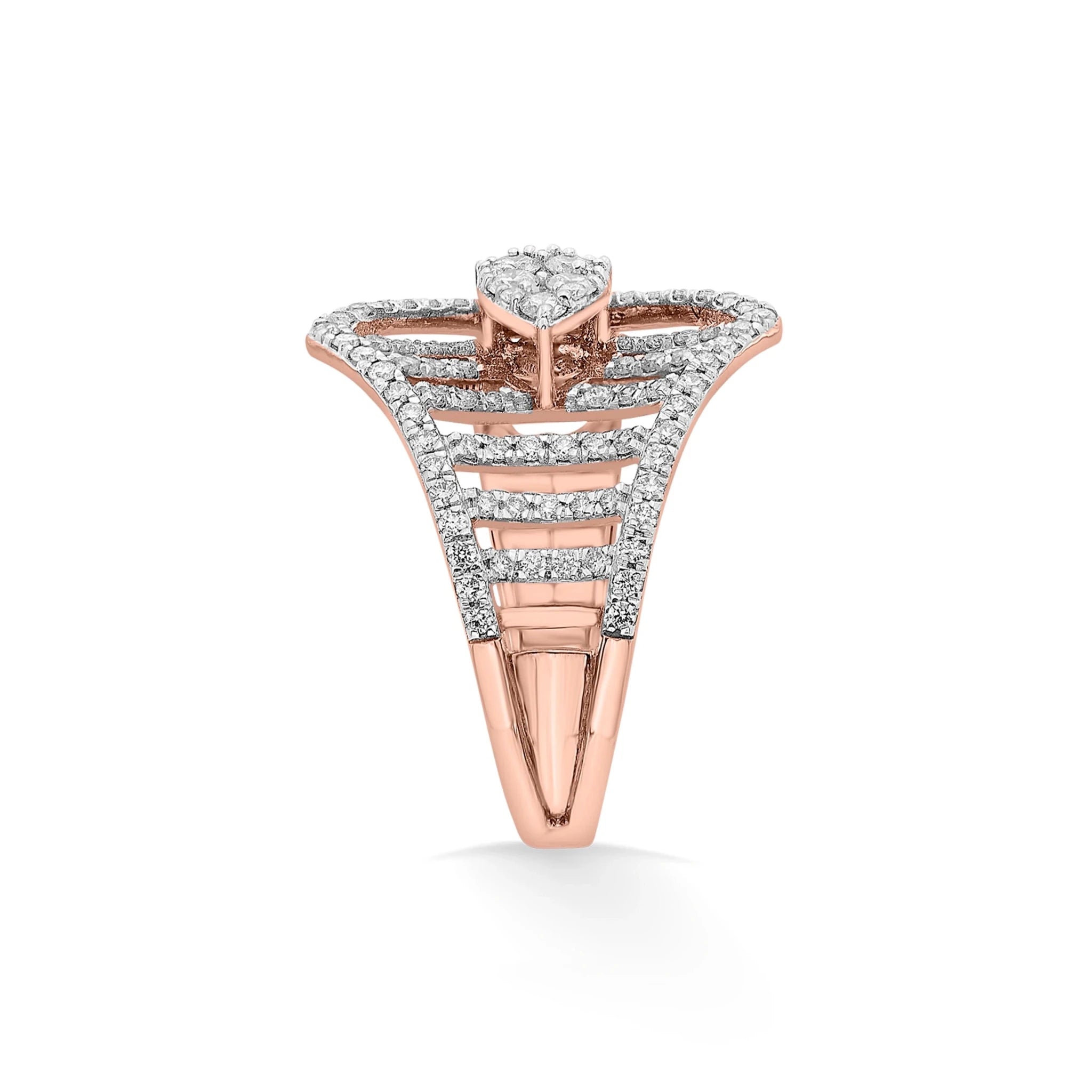 Enchante Grand Diamond Filigree Statement Ring - Zen Diamond India