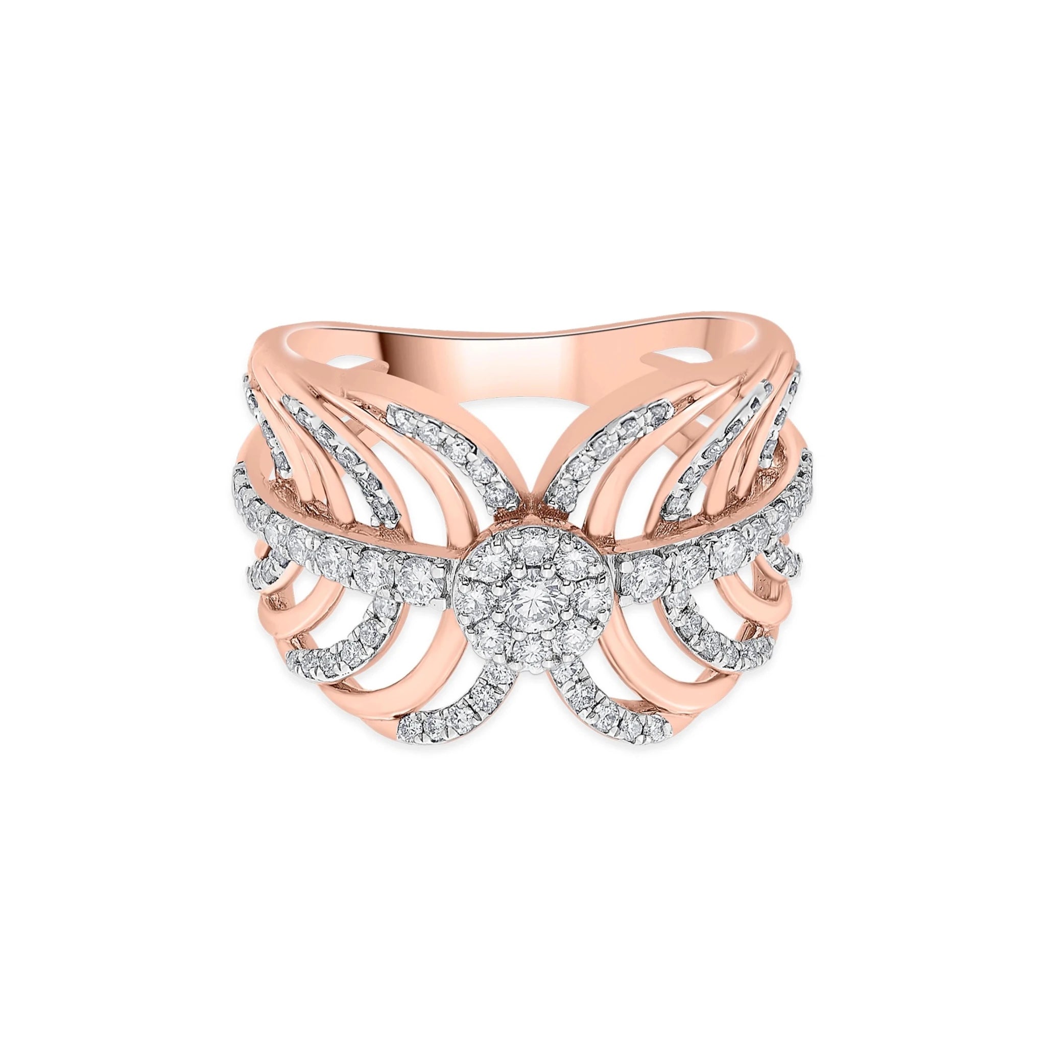Enchante Diamond Butterfly Wings Statement Ring - Zen Diamond India