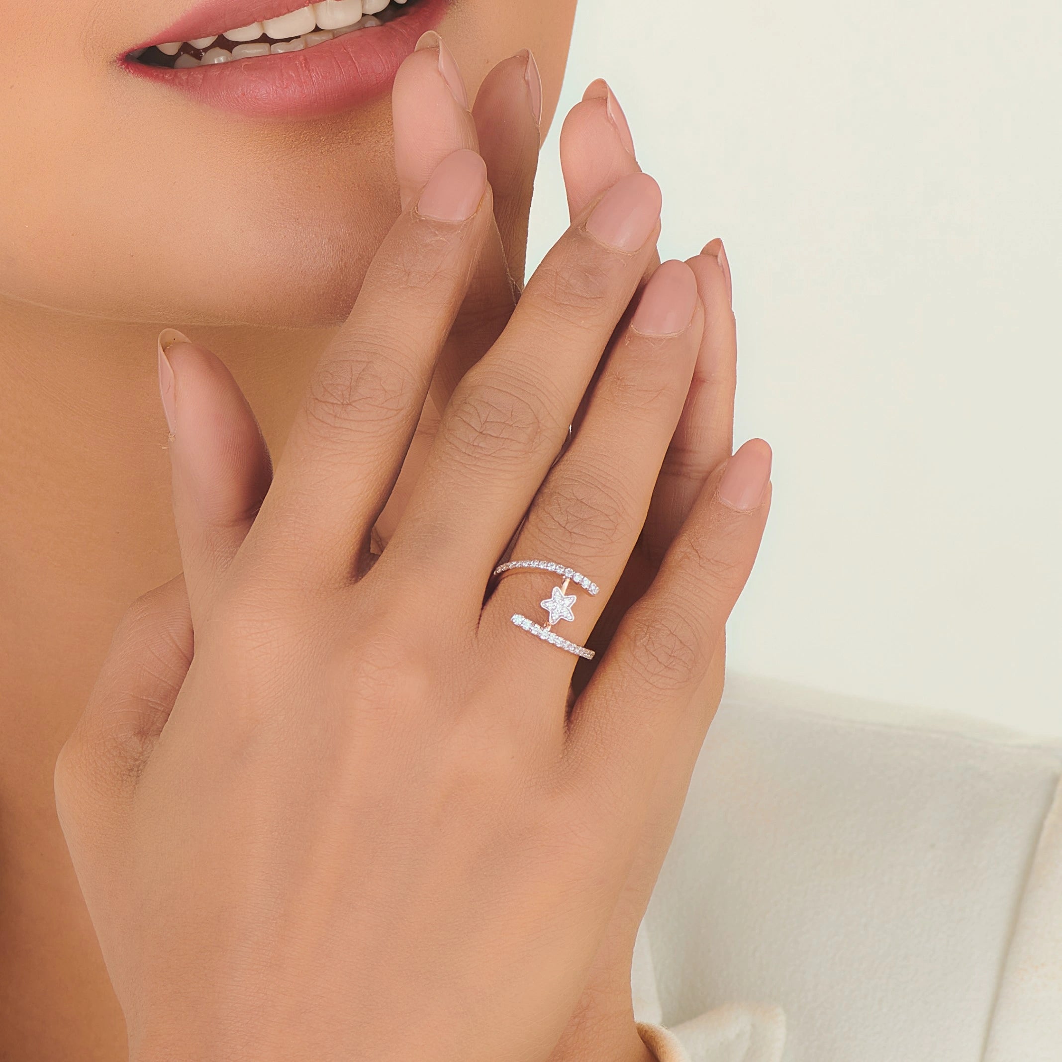 Sassy Shooting Star Diamond Ring