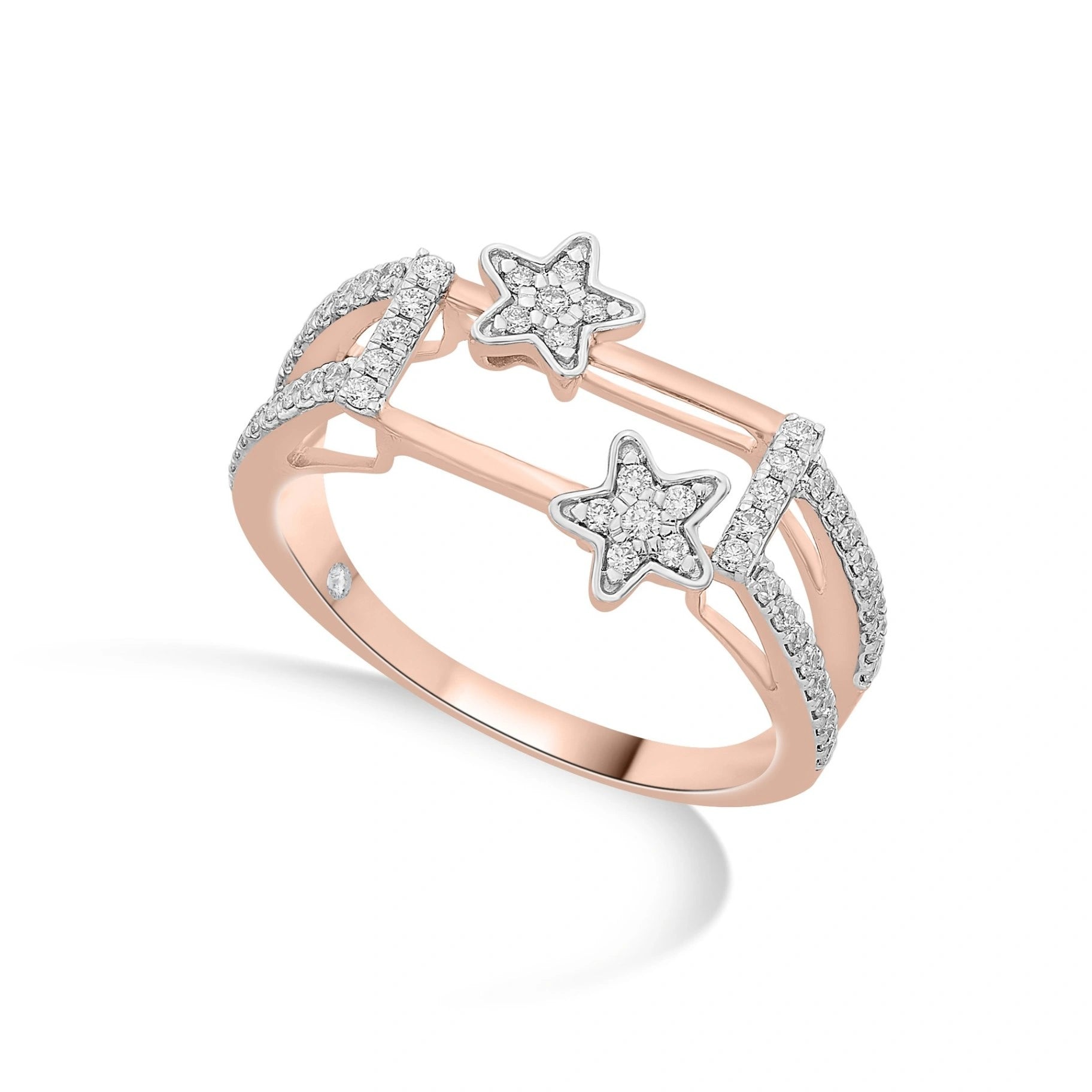 Sassy Twin Starlight Diamond Ring