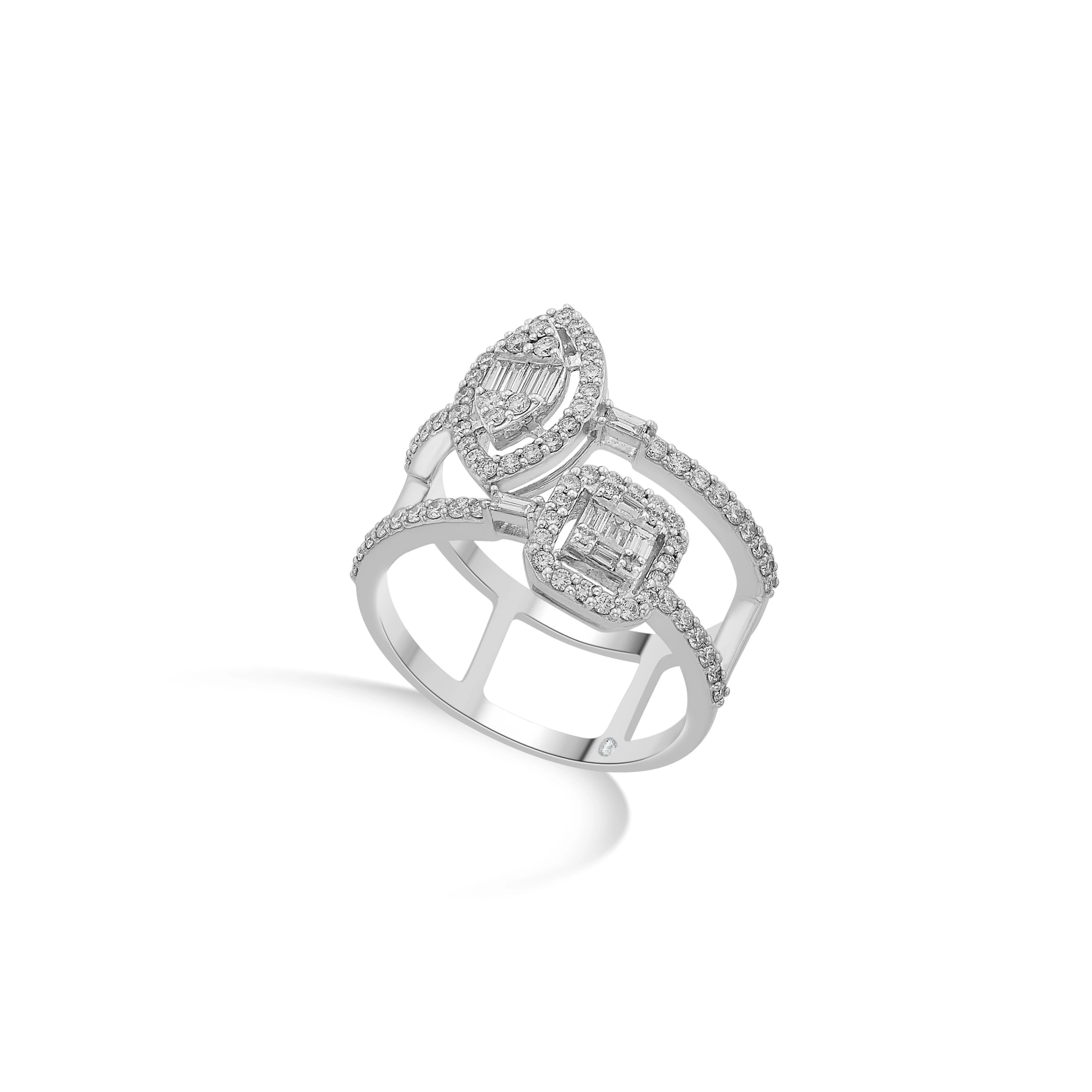 Dual Majesty Spark Ring - Zen Diamond India