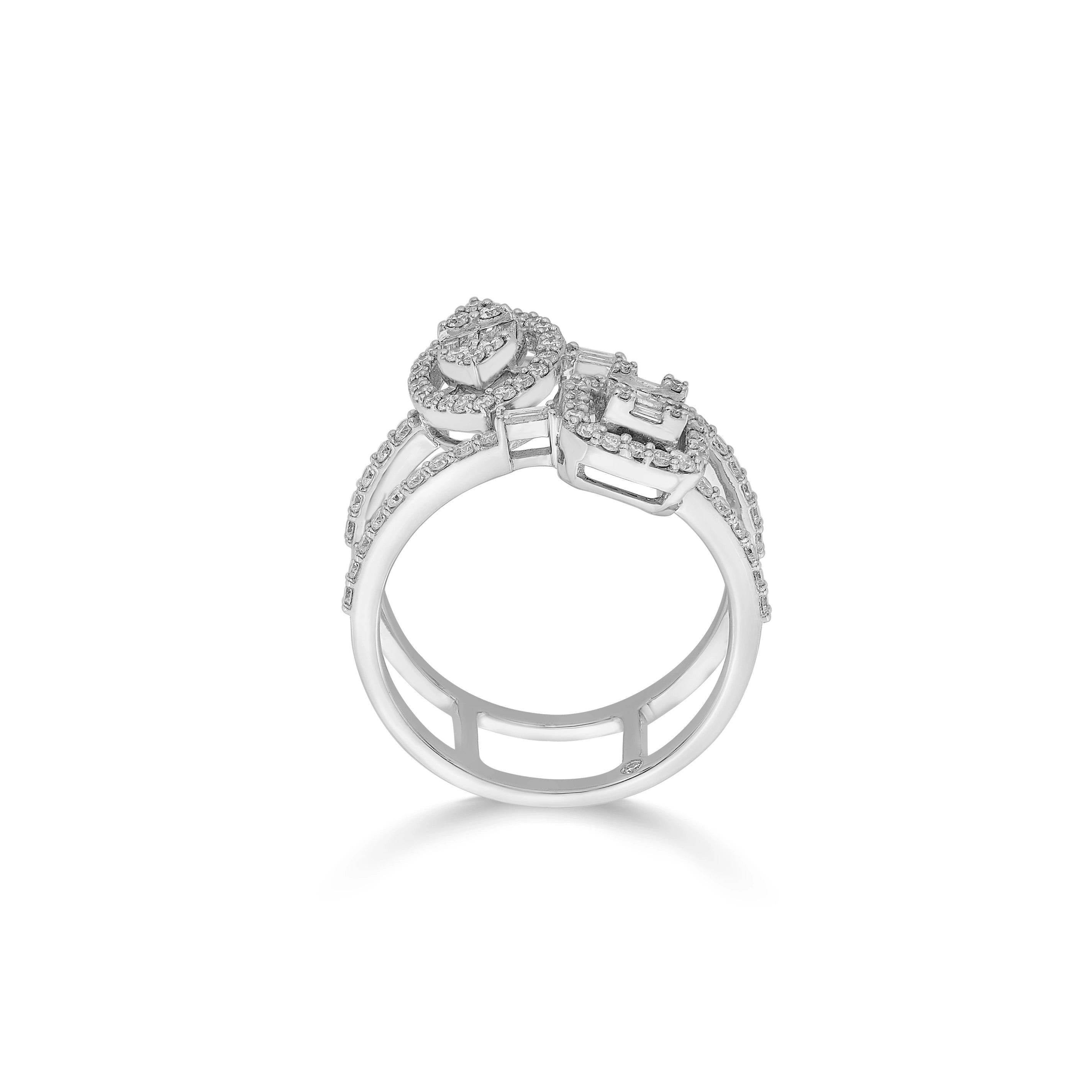 Dual Majesty Spark Ring - Zen Diamond India