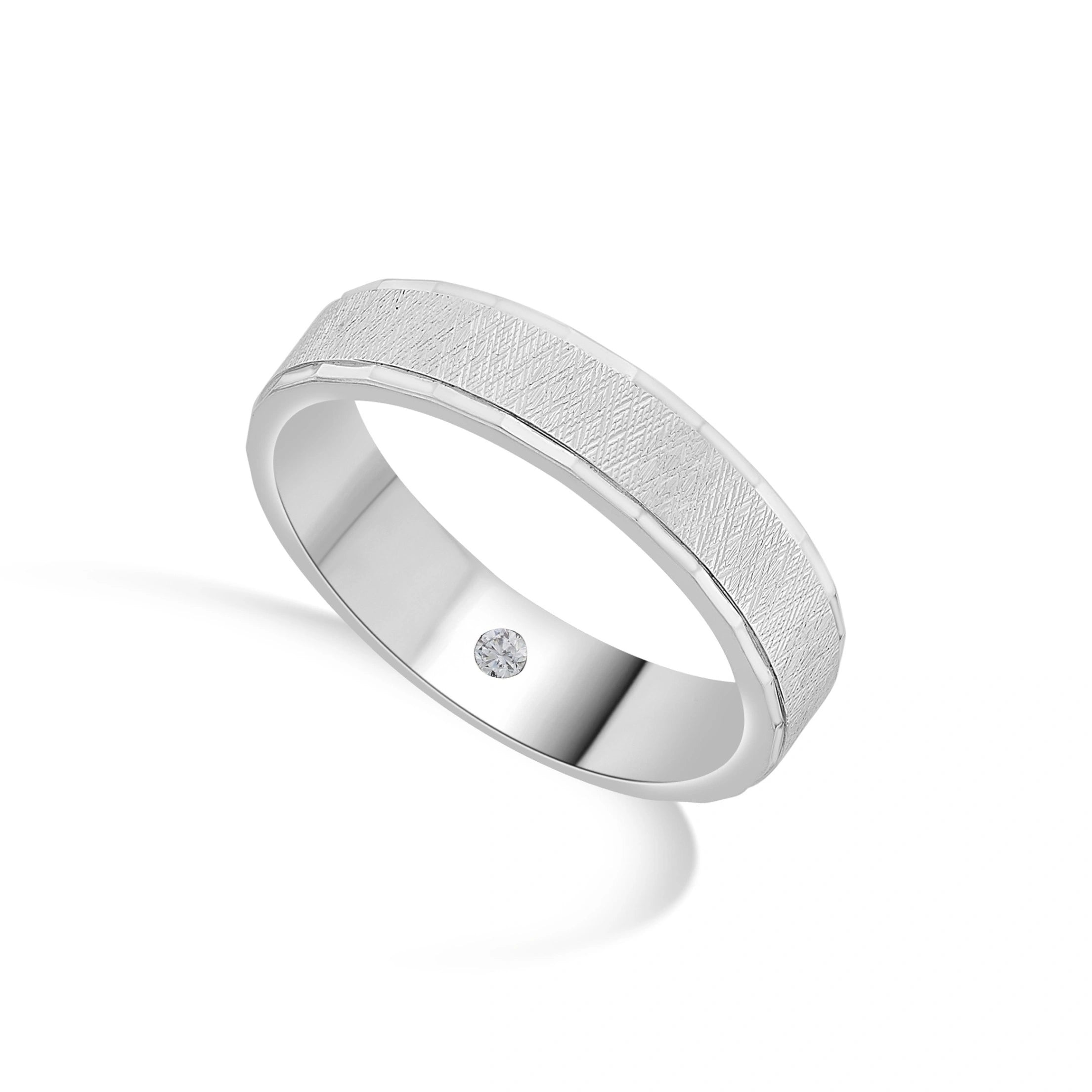 Hugo Eternal Frost Textured Ring - Zen Diamond India