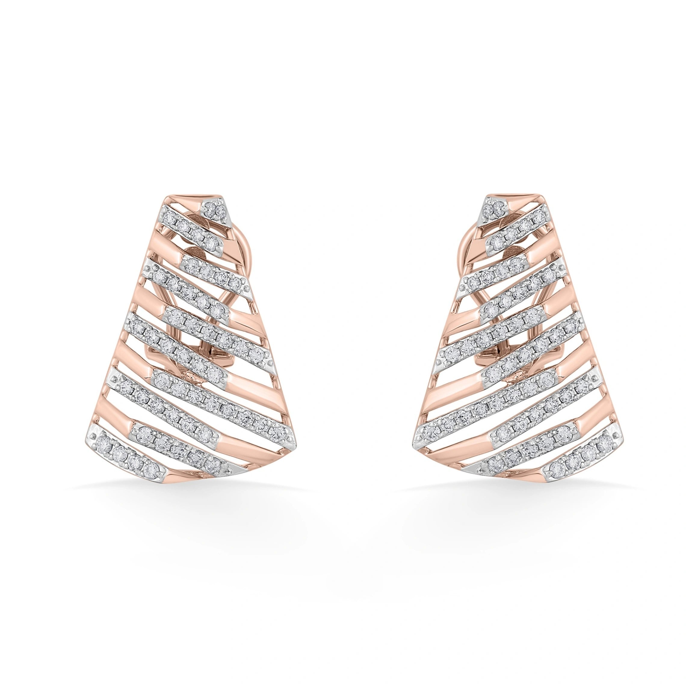 Tryst Modern Glint Earrings - Zen Diamond India
