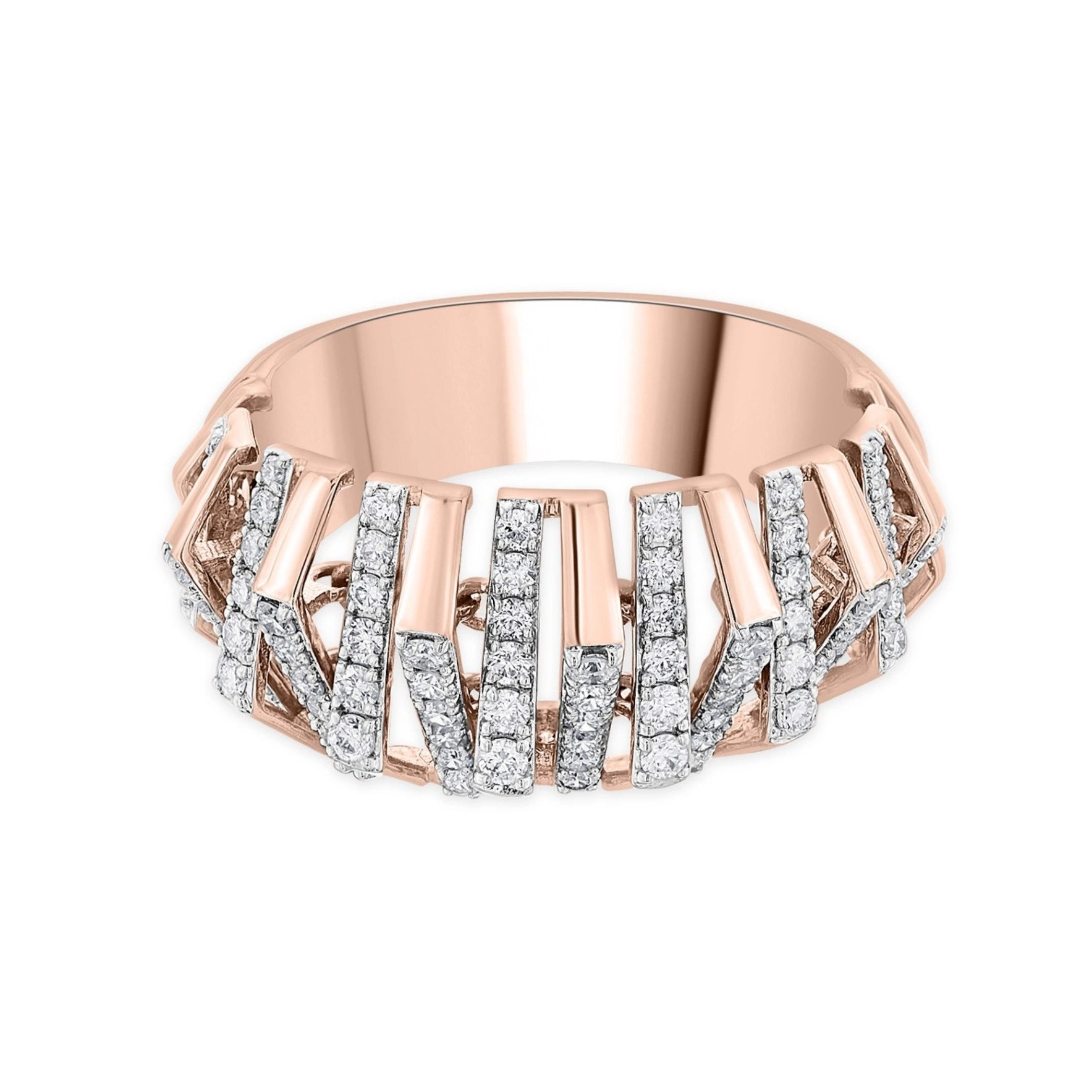 Tryst Glitz - Grid Ring - Zen Diamond India