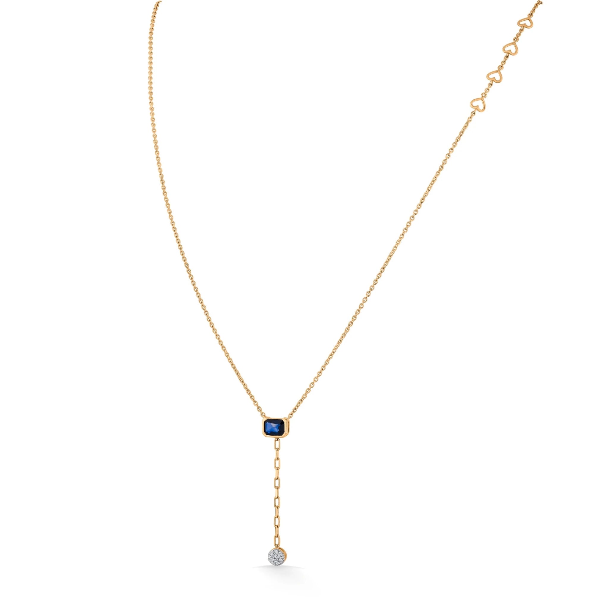Golden Radiance Oval Halo Glam Necklace - Zen Diamond India