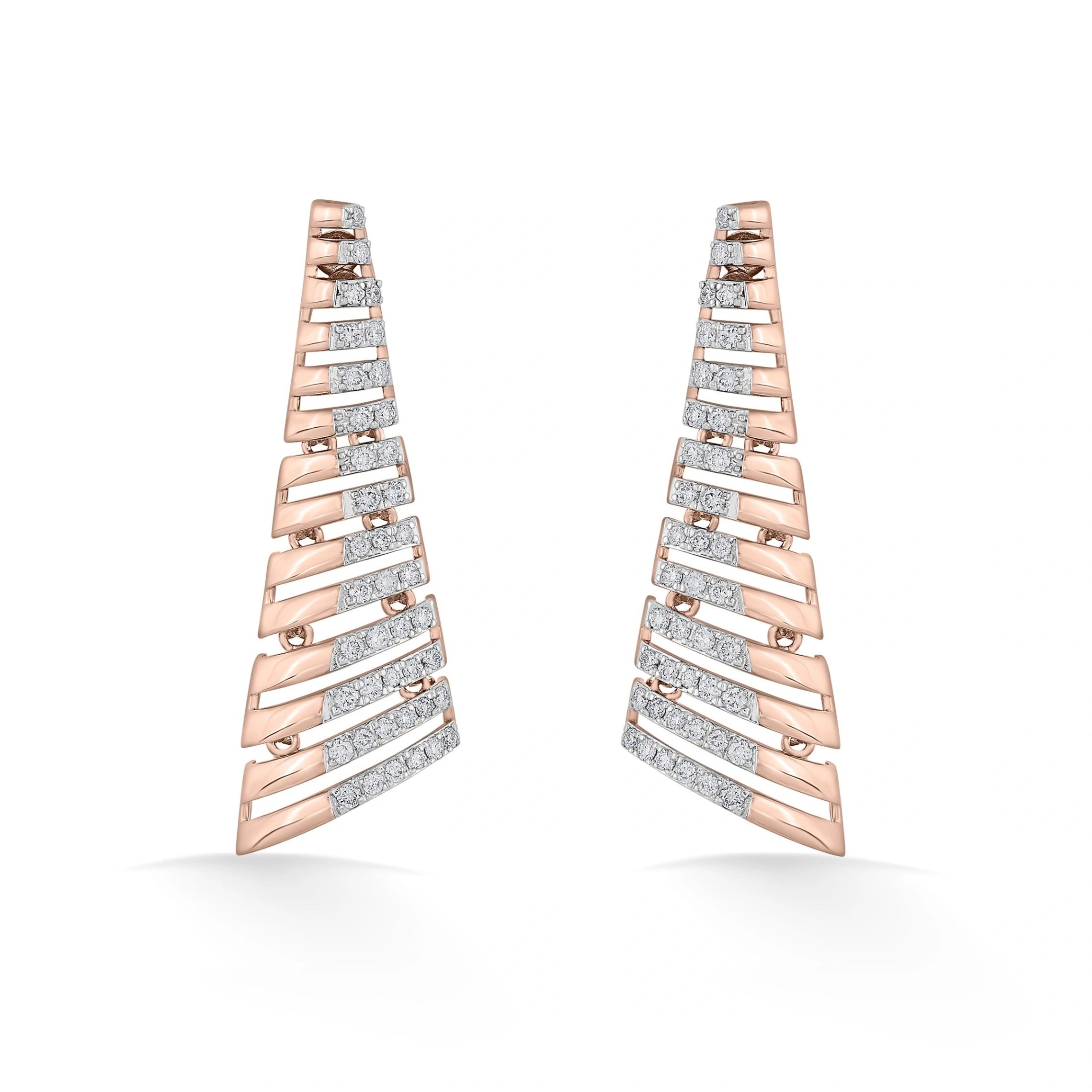 Tryst Gilded Chevron Drops - Zen Diamond India