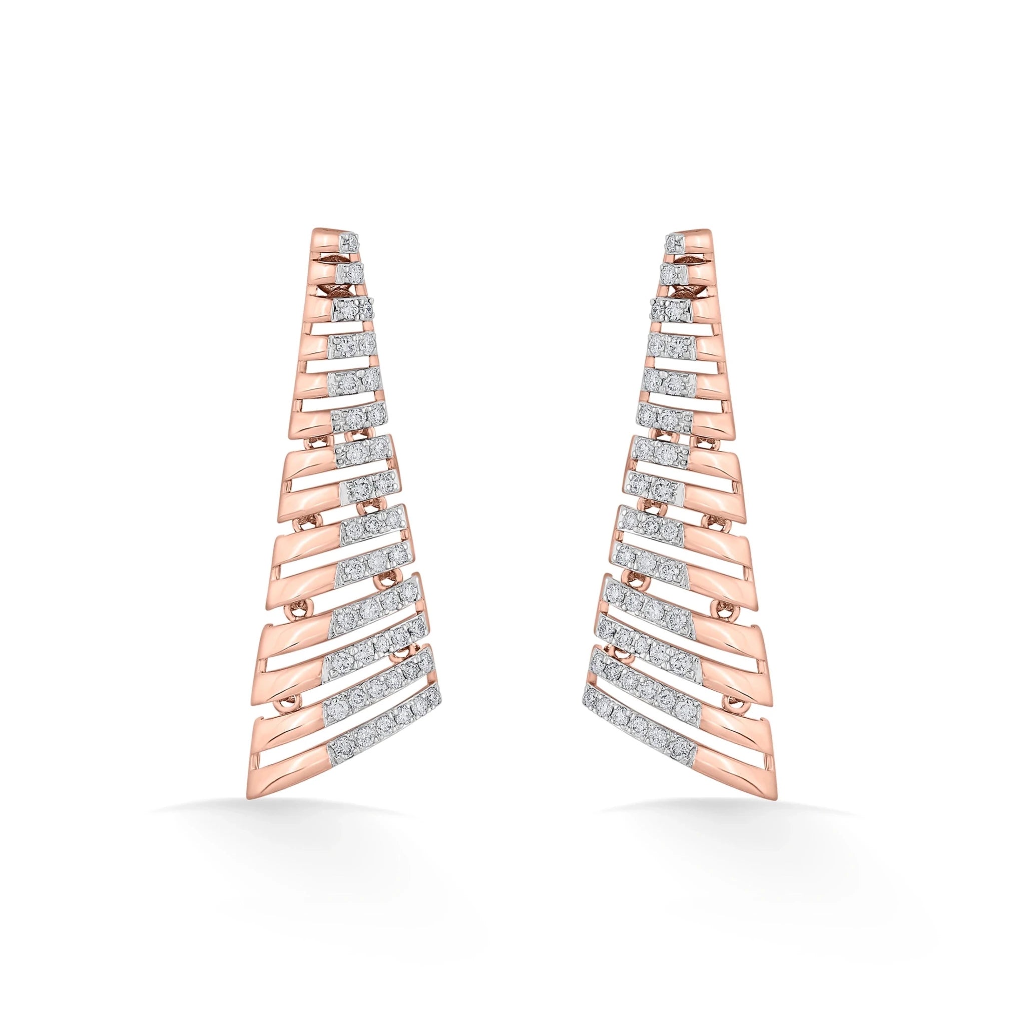 Tryst Gilded Chevron Drops - Zen Diamond India