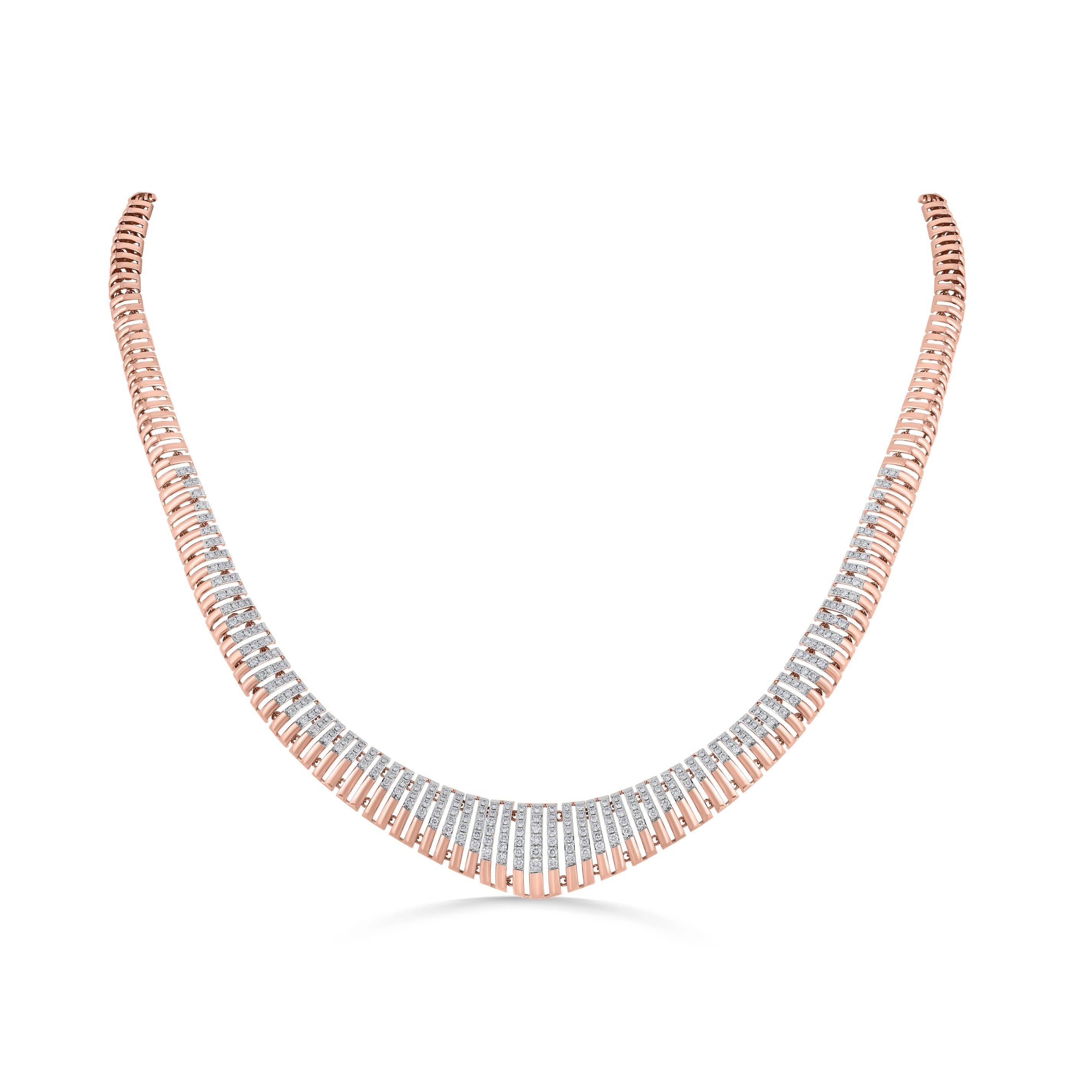 Tryst Radiant Cascade Necklace - Zen Diamond India