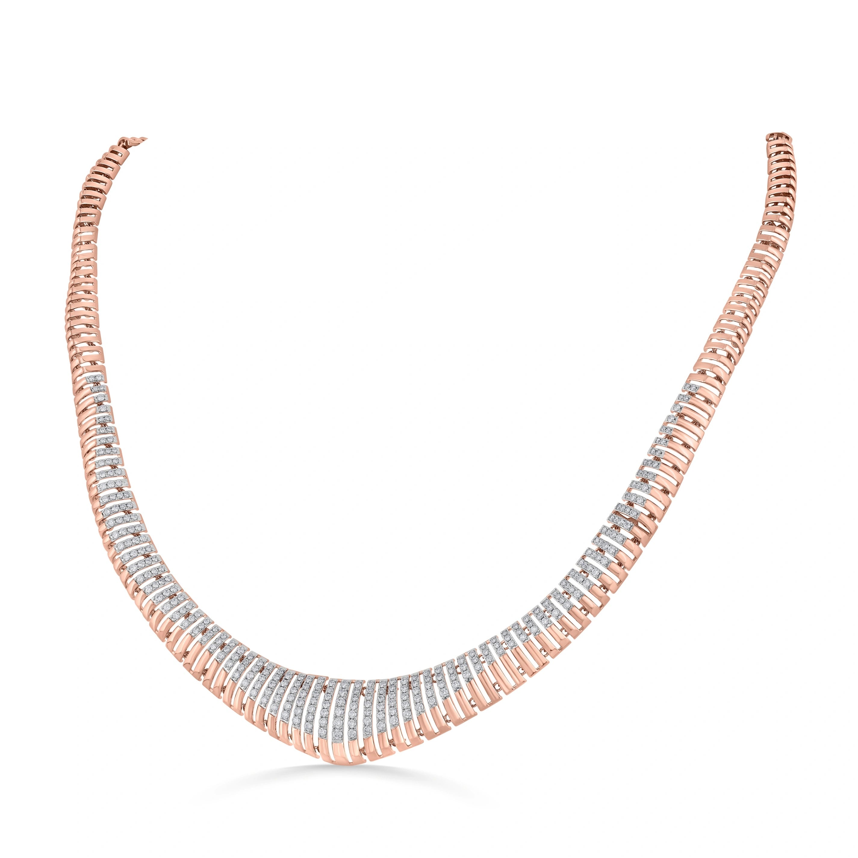 Tryst Radiant Cascade Necklace - Zen Diamond India