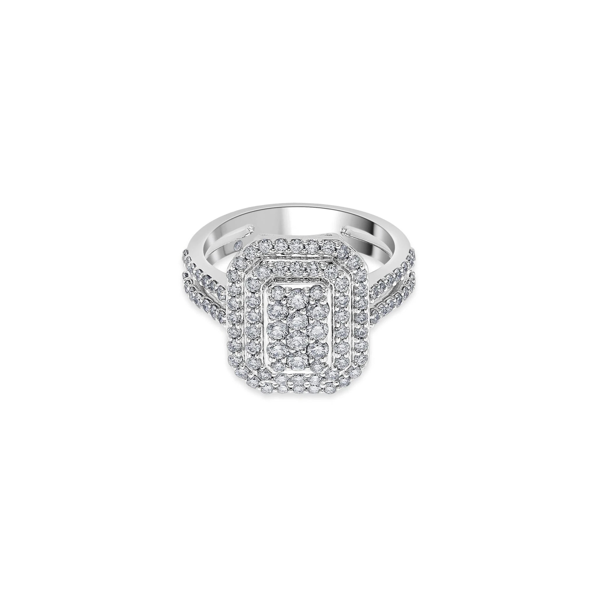 Enchante Regal Radiance Halo Diamond Ring - Zen Diamond India