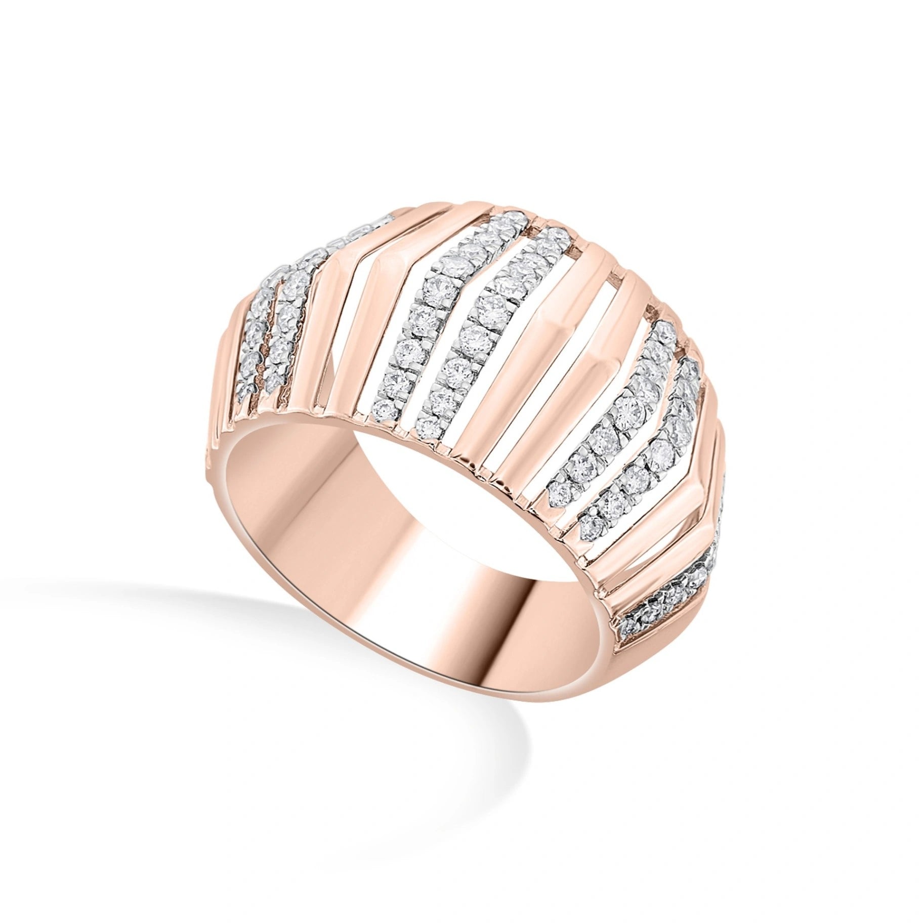 Tryst Vibrant Vertical Sparkle Ring - Zen Diamond India