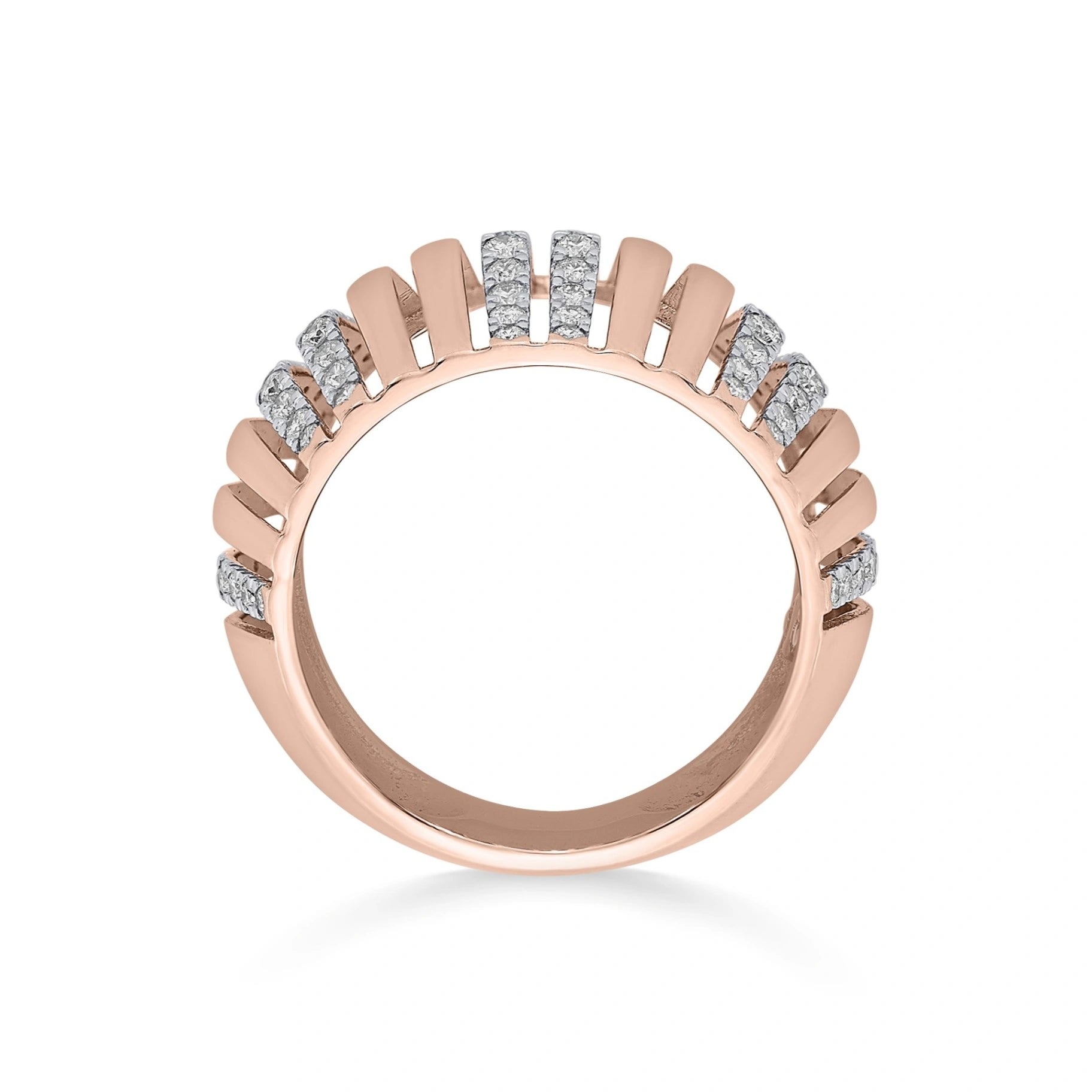 Tryst Vibrant Vertical Sparkle Ring - Zen Diamond India