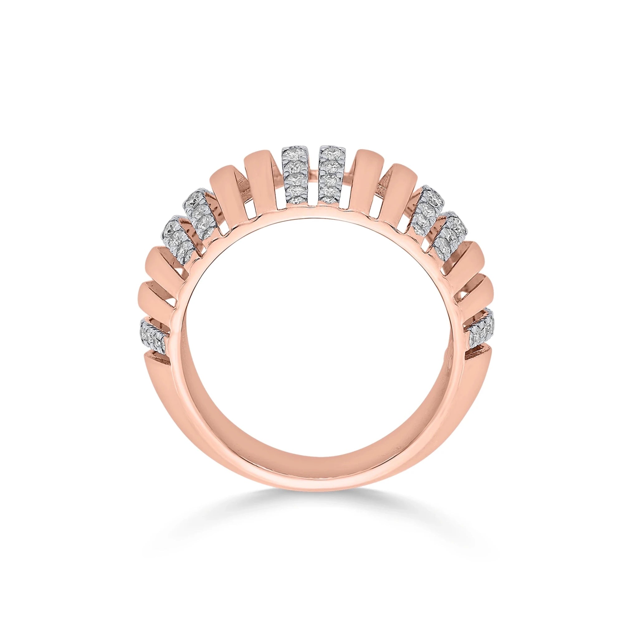 Tryst Vibrant Vertical Sparkle Ring - Zen Diamond India