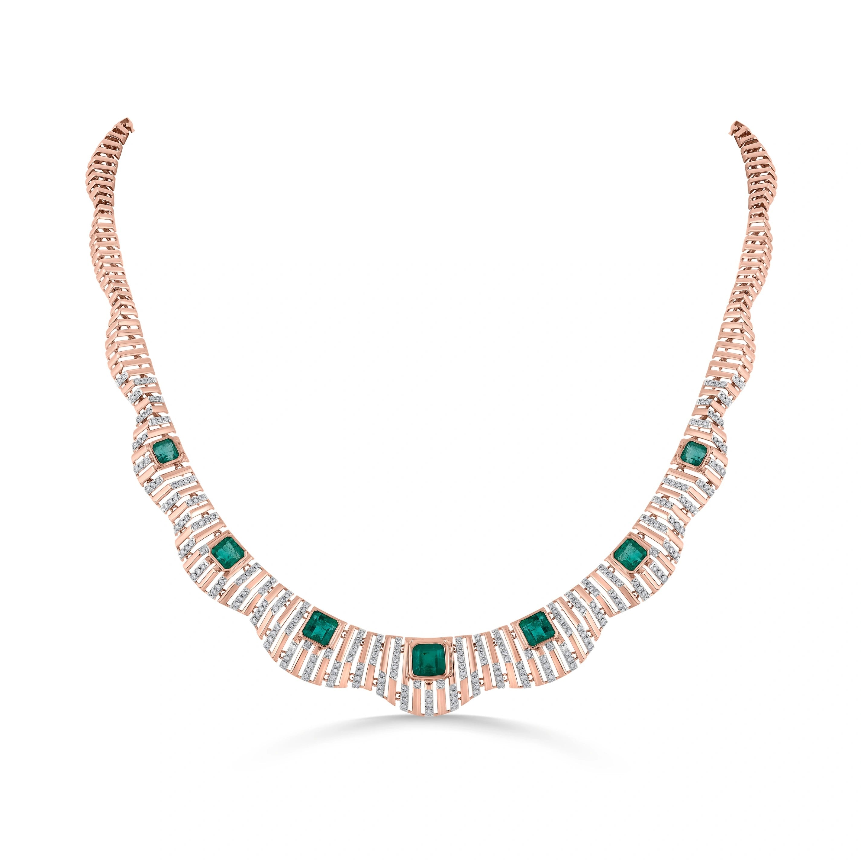 Tryst Emerald Elegance Radiant Collar - Zen Diamond India