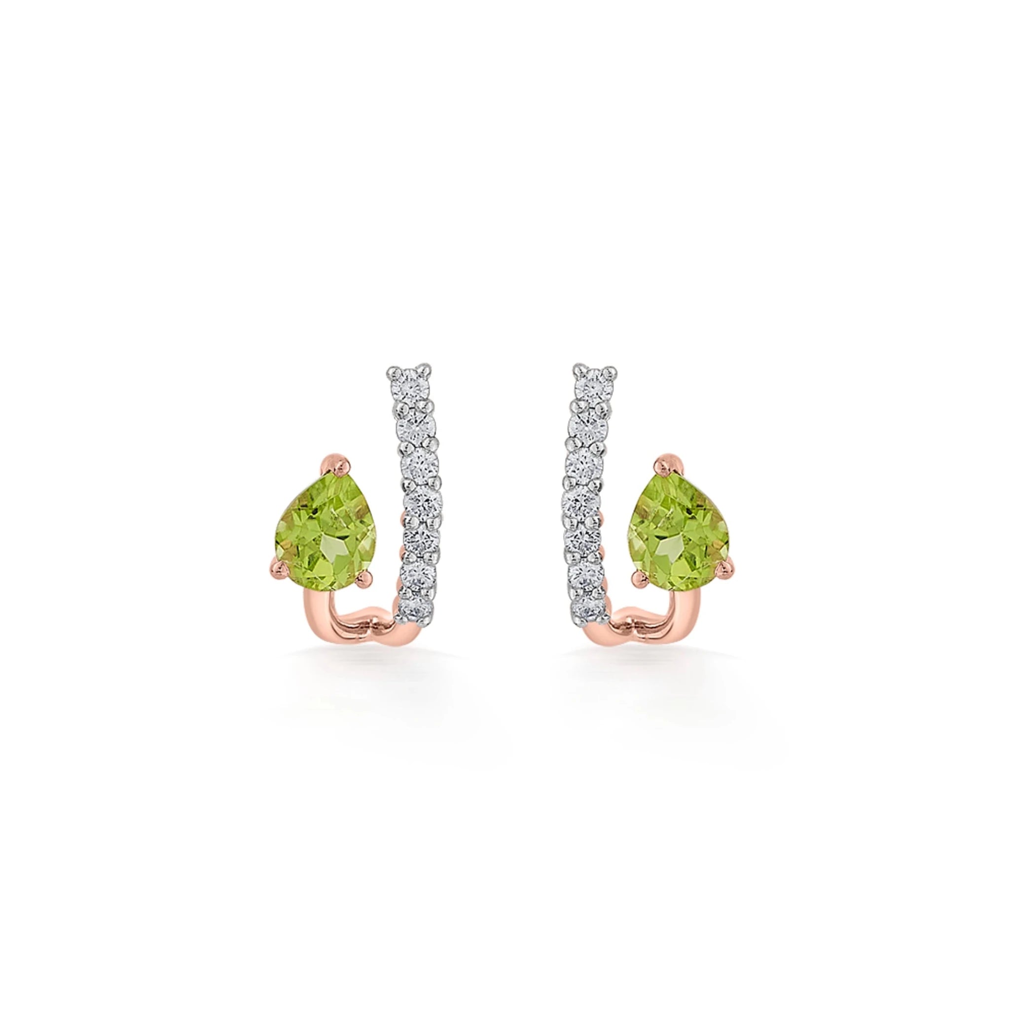 Color Pop Peridot Teardrop Spark Earrings - Zen Diamond India